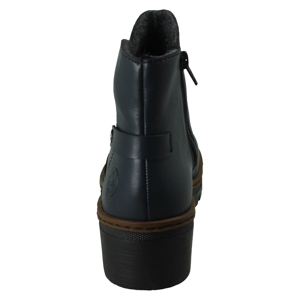 Ladies Rieker Fleece Lined Zip Up Casual Winter Ankle Boots: X9164 - Picture 5 of 10
