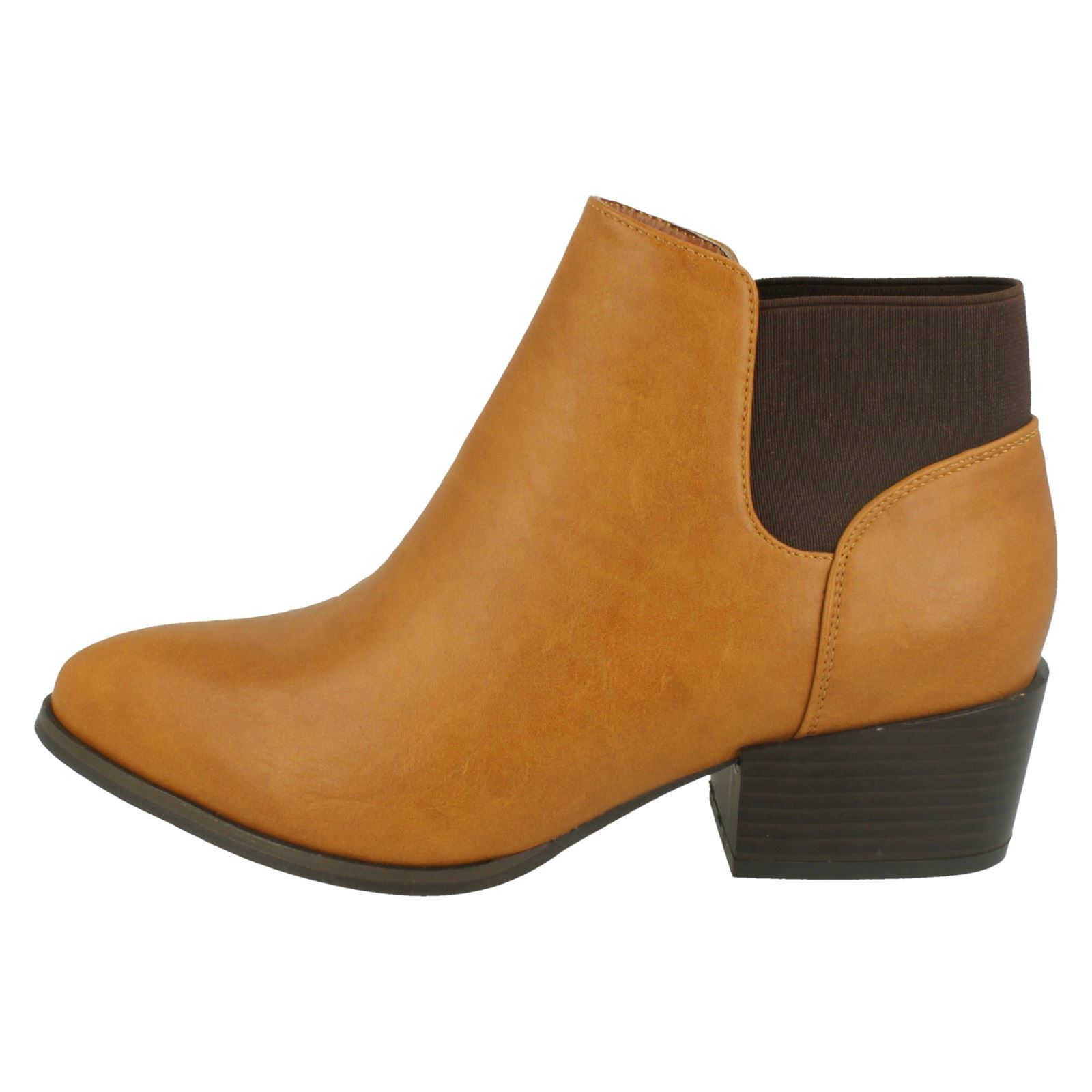 Ladies Spot On F5R0230 Heeled Ankle Boot - Picture 28 of 28