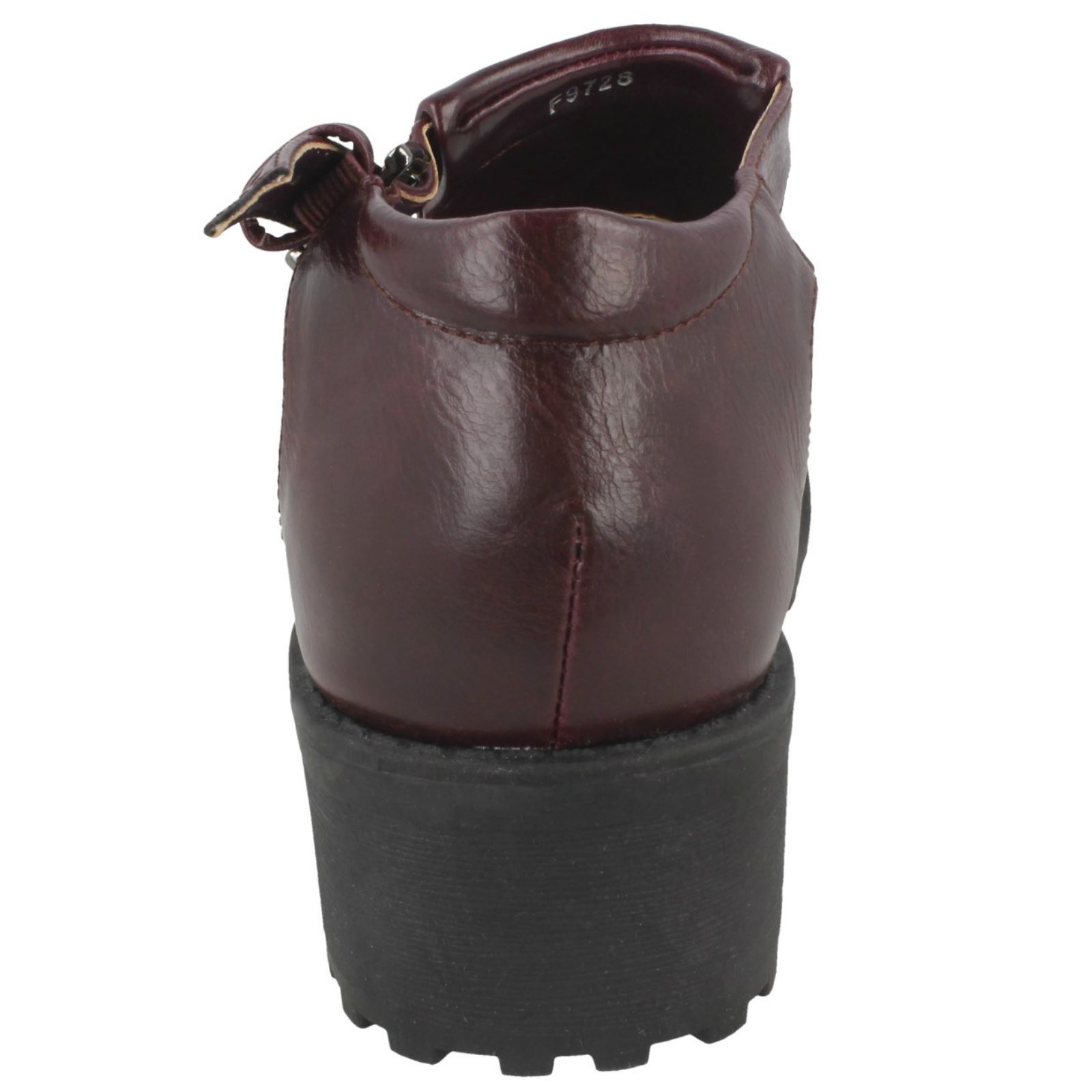 Ladies Spot On Synthetic Buckle Strap Shoes - Picture 14 of 19