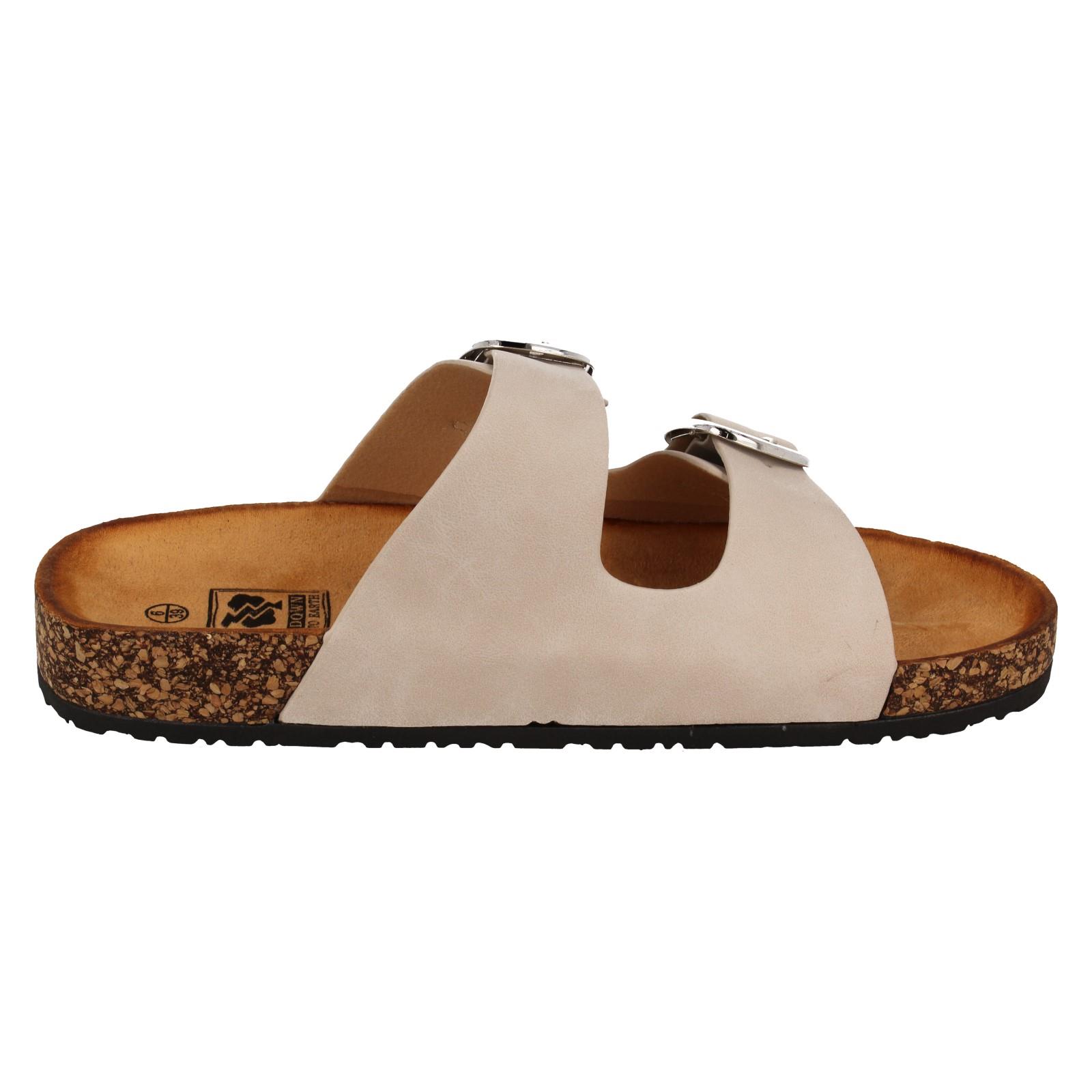 Ladies Down to Earth Low Flatform Dual Buckle Mule Sandal 'F1R2090' - Picture 25 of 46