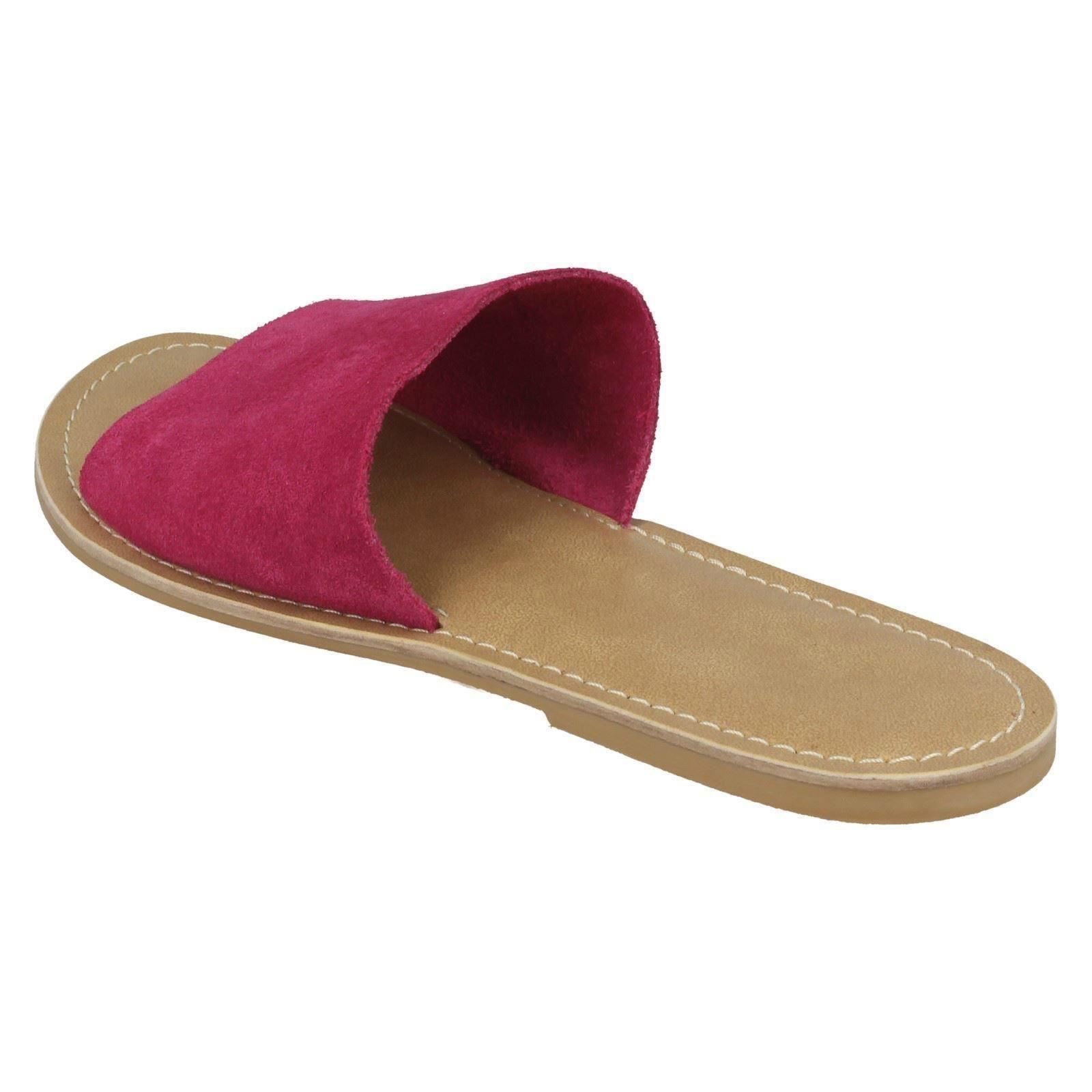 Ladies Leather Collection Suede Mule Sandals - Picture 31 of 55