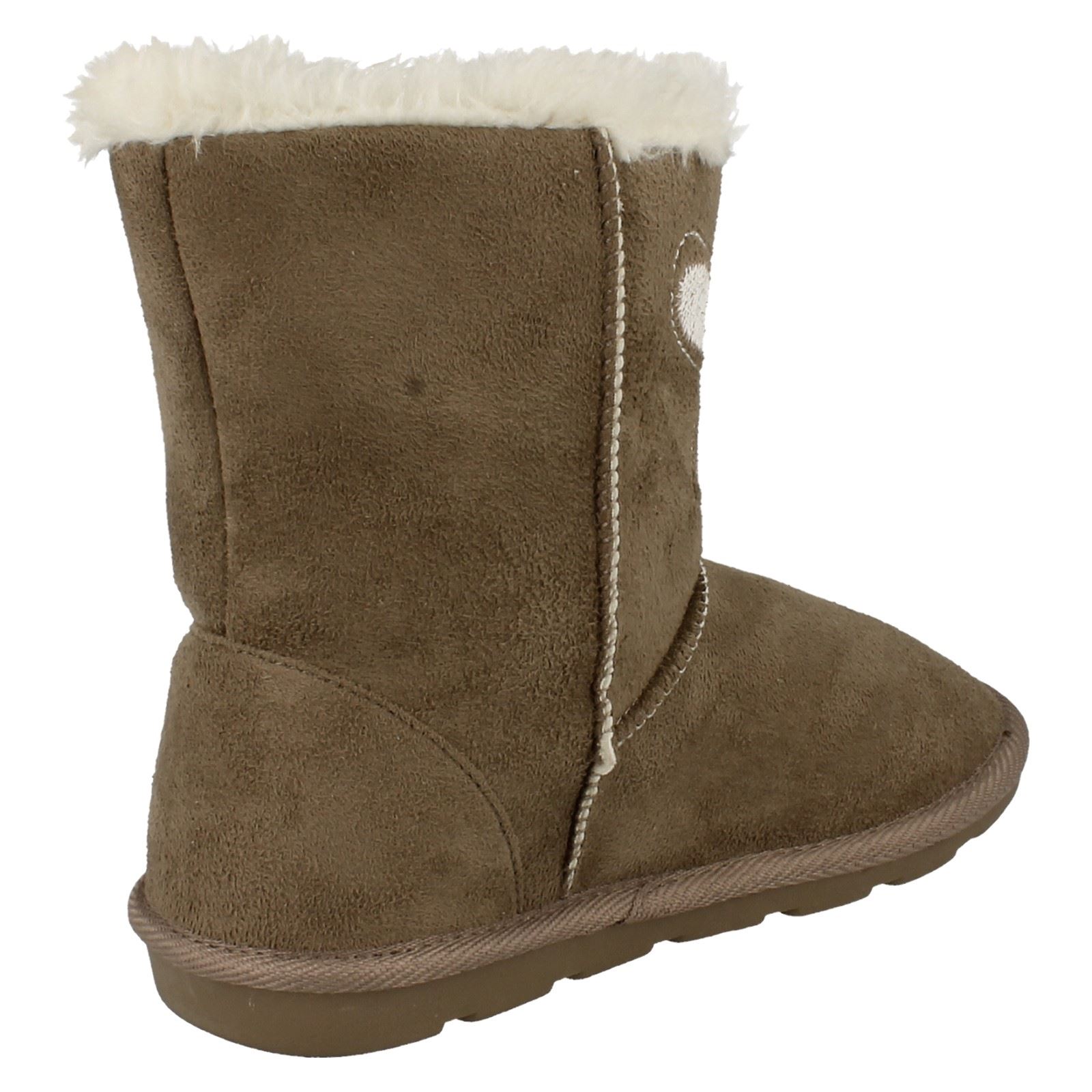 Girls Spot On Faux Fur Lined Short Boots - Picture 12 of 19