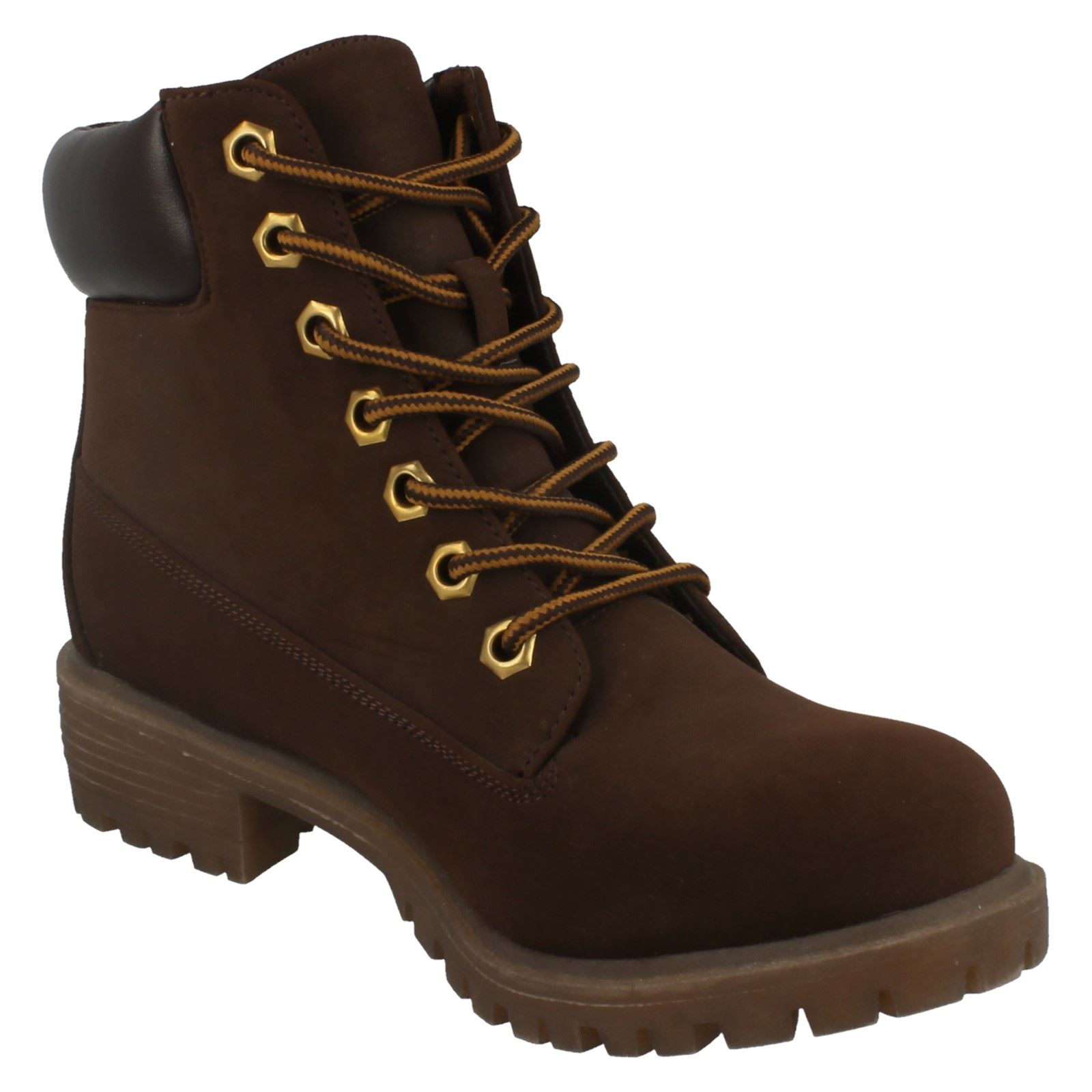 Botas sintéticas informales con cordones para dama F5R0315 - Imagen 8 de 10