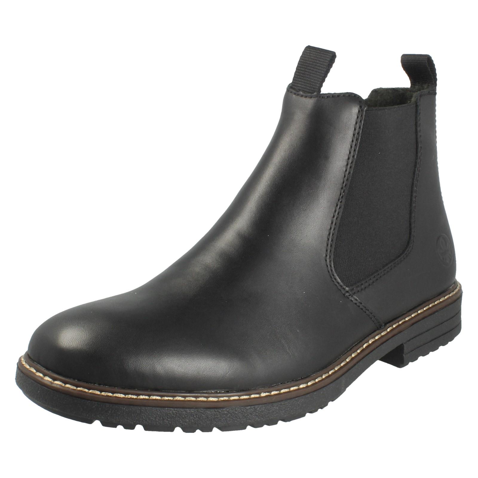 Mens Rieker Smart Zip Up Chelsea Boots 33180 - Picture 2 of 10