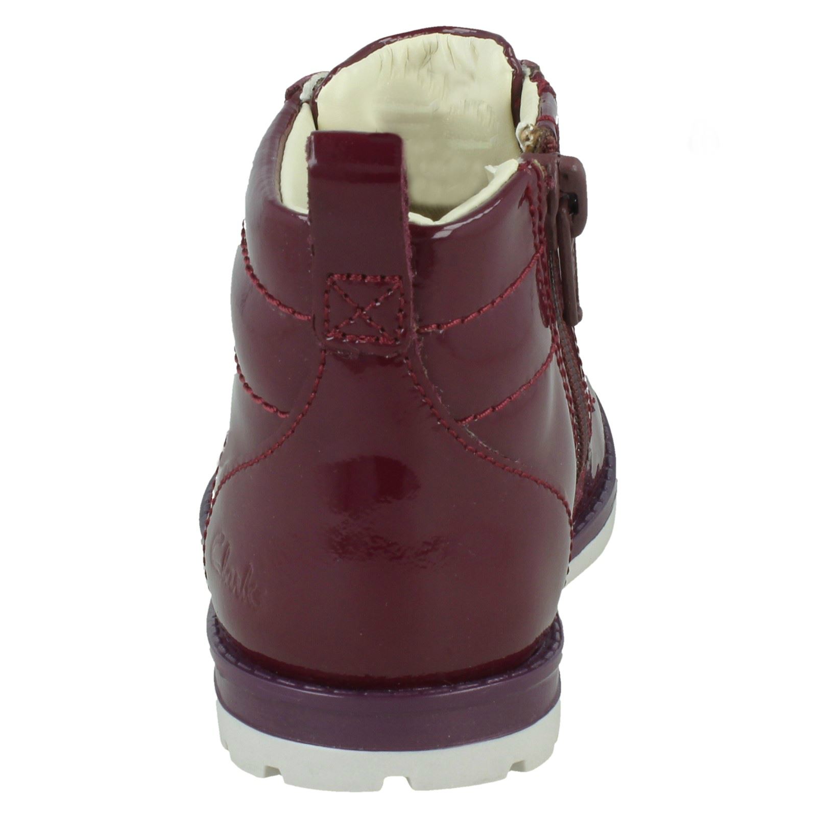 Mädchen Clarks Reißverschluss Stiefeletten Dabi Spitze - Picture 8 of 28