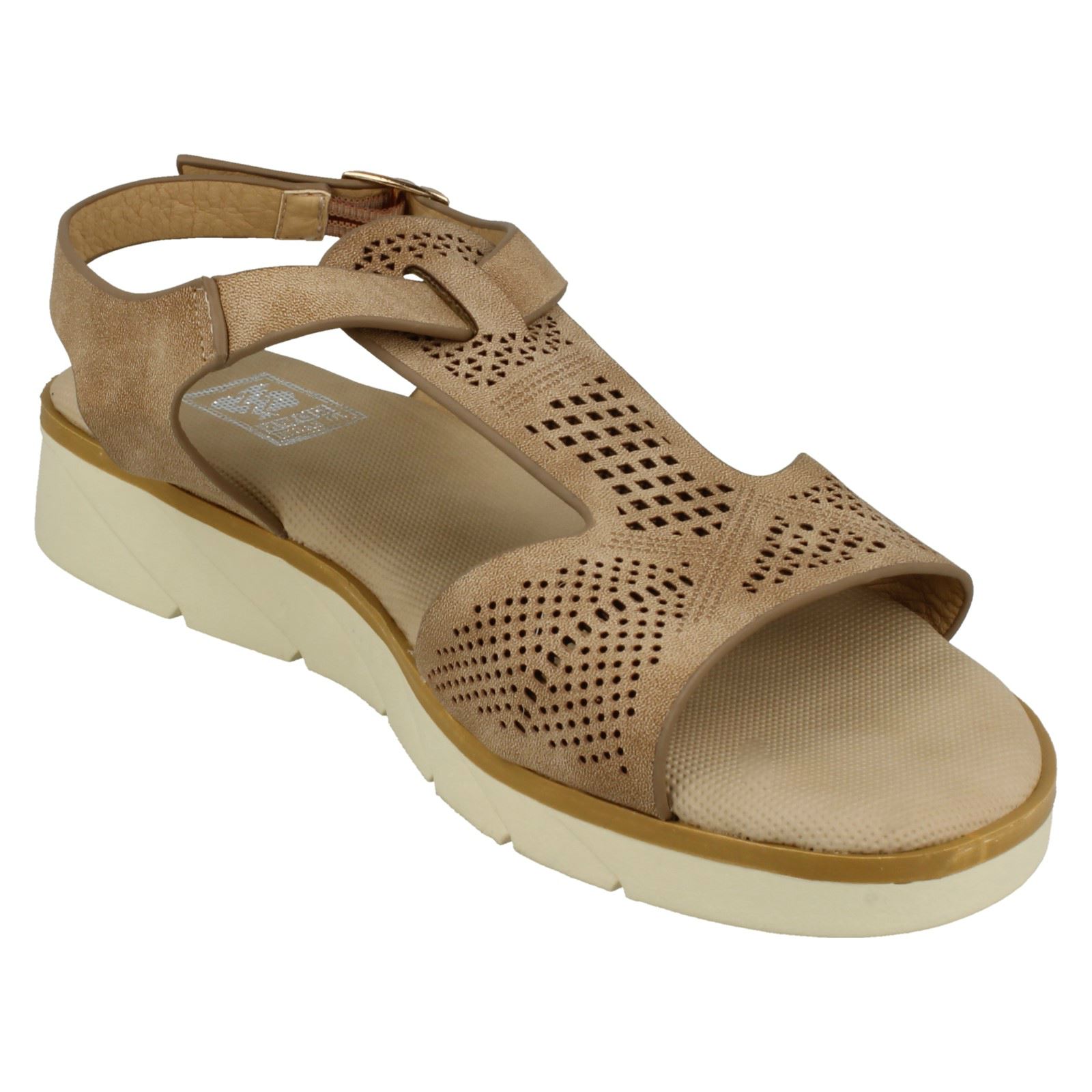 Ladies Down To Earth 'Low Wedge Sandals' - Picture 14 of 19