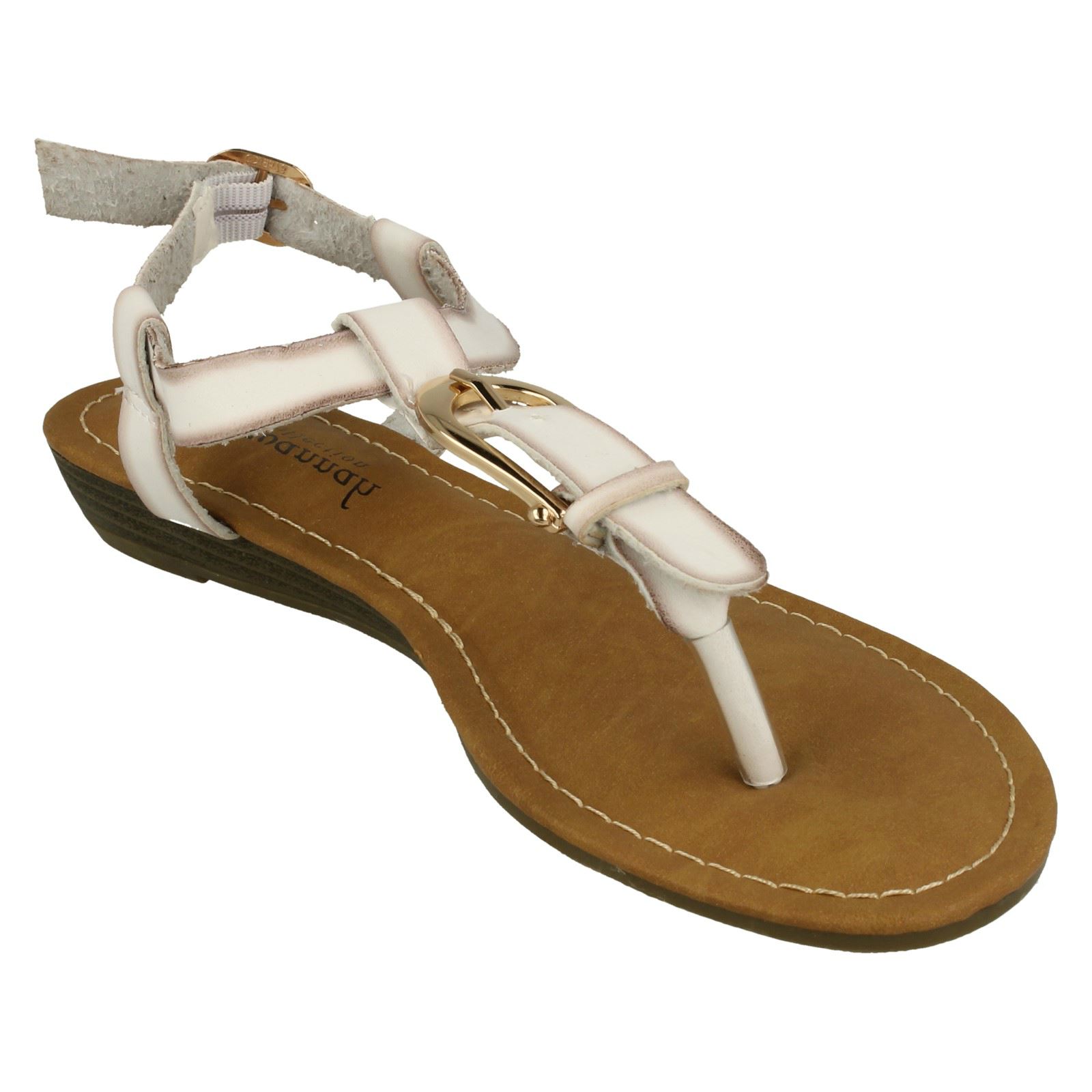 Ladies Savannah Wedge Toe Post 'Sandals' - Picture 26 of 28