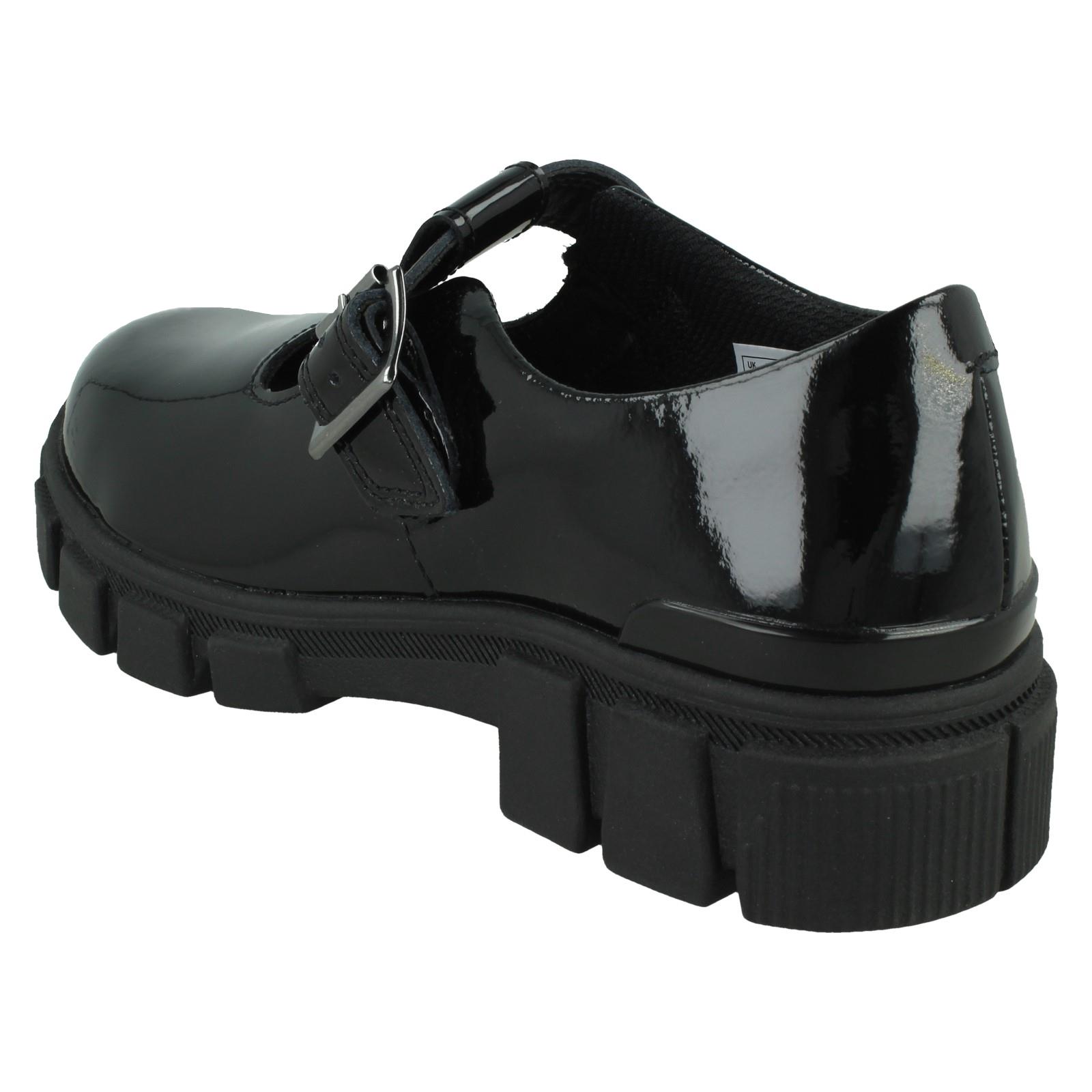 Girls Clarks Chunky Sole T-Bar School Shoes *Evyn Bar K* - Picture 13 of 19