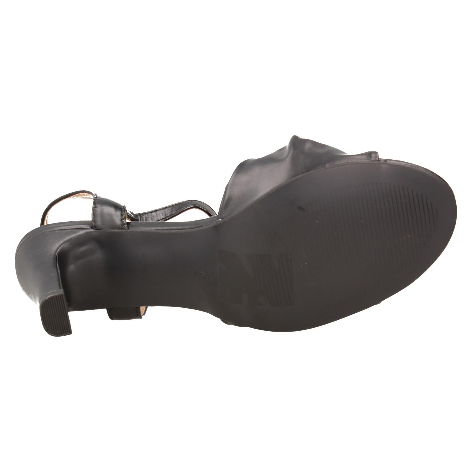 Ladies F1R2111 Anne Michelle Mid Heel Casual Wide Fit Sandals - Picture 19 of 46