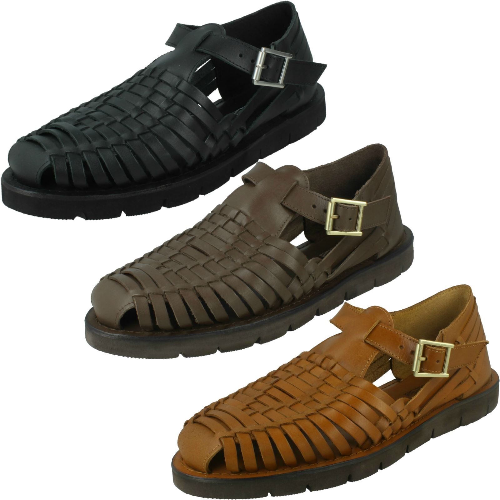 weaved leather sandals