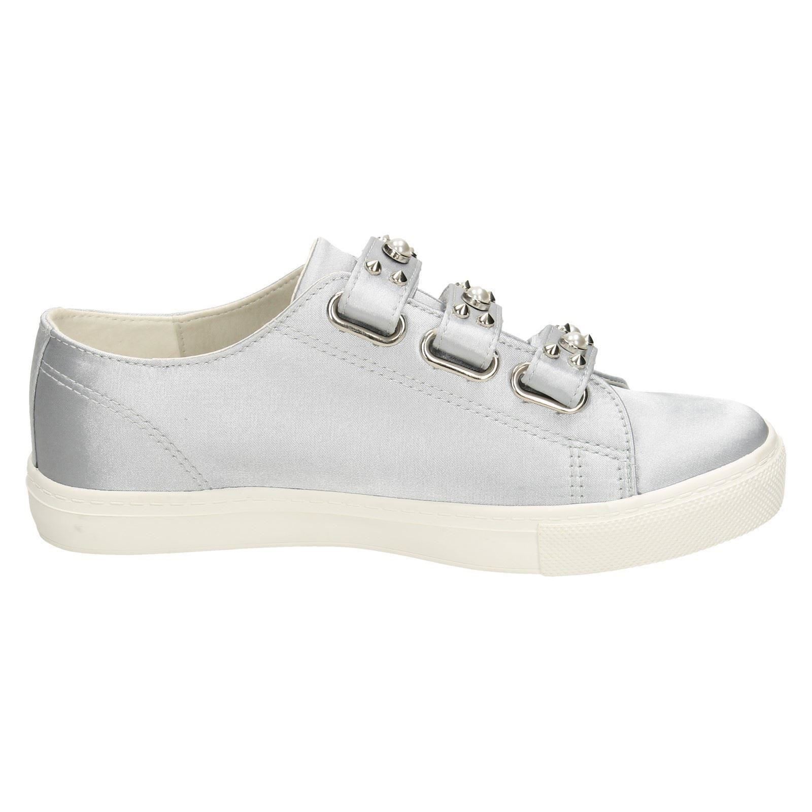 Ladies Spot On Pearl - Strap Trainers F8R0359 - Picture 15 of 28