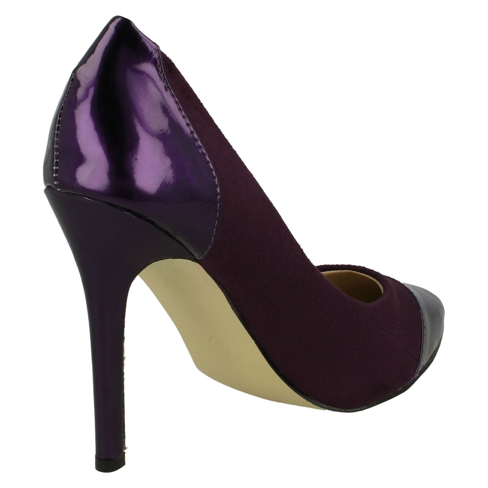 Ladies Anne Michelle Pointed Toe Cap High Heel 'Court Shoe' - Picture 15 of 19