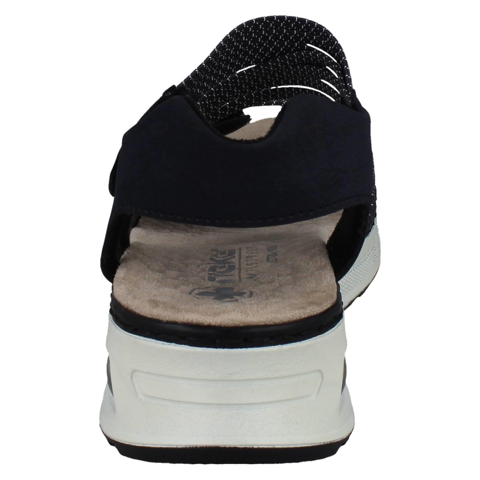Sandalias Deportivas De Dama Rieker De Ajuste Amplio Con Elástico Y Cuña *65671* - Imagen 5 de 10