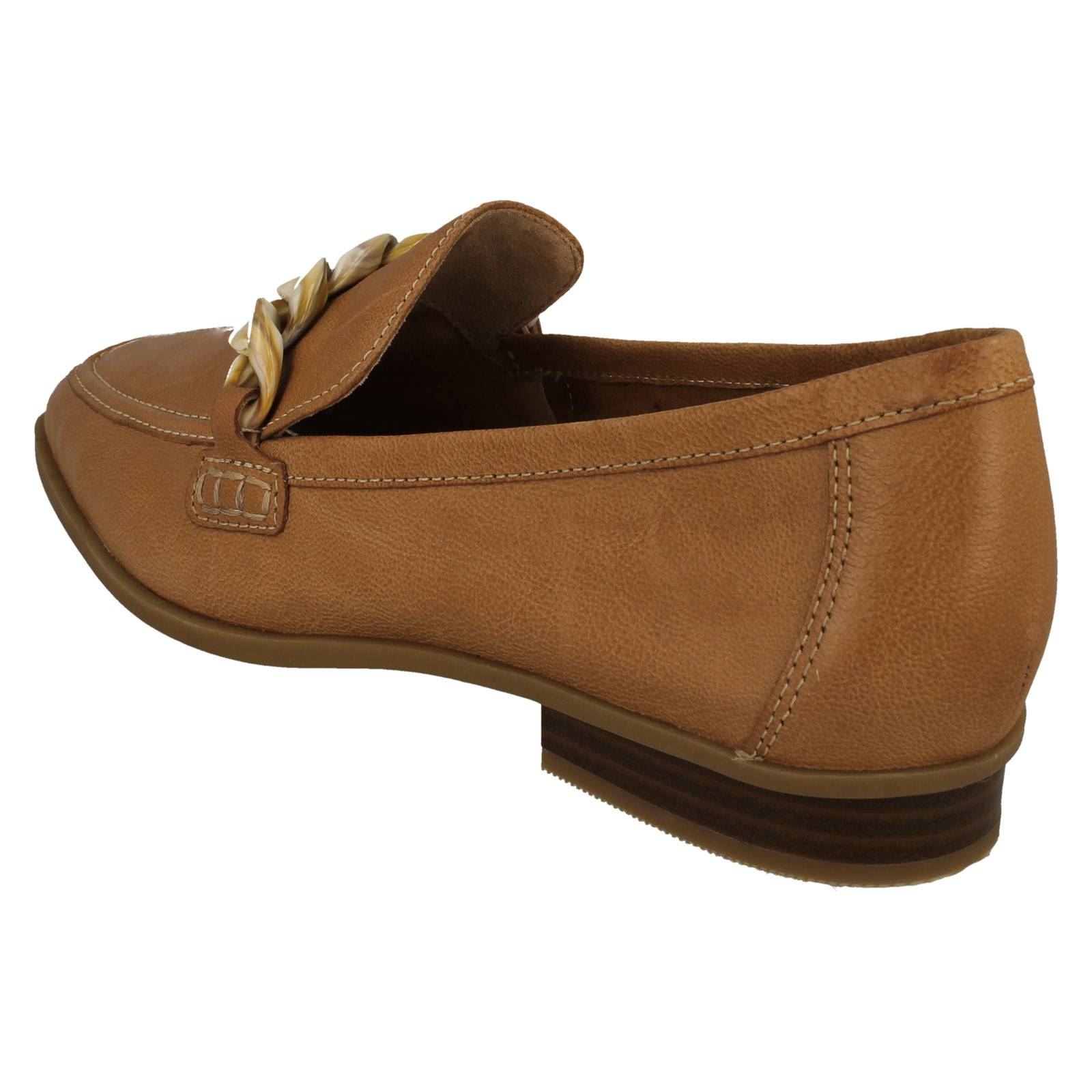 Mujer Clarks Cuero Suave Punta Cuadrada Mocasines Estilo Smart Zapatos: Sarafyna - Picture 31 of 55