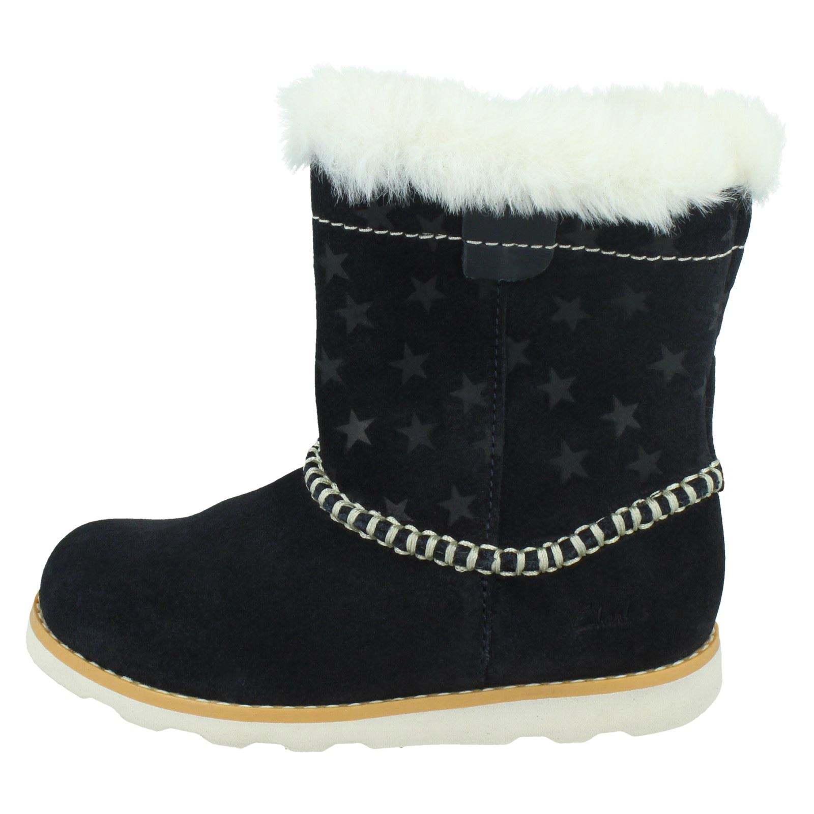 Niñas Clarks Informales con Cremallera Calentadas Botas Corona Piper - Imagen 16 de 28
