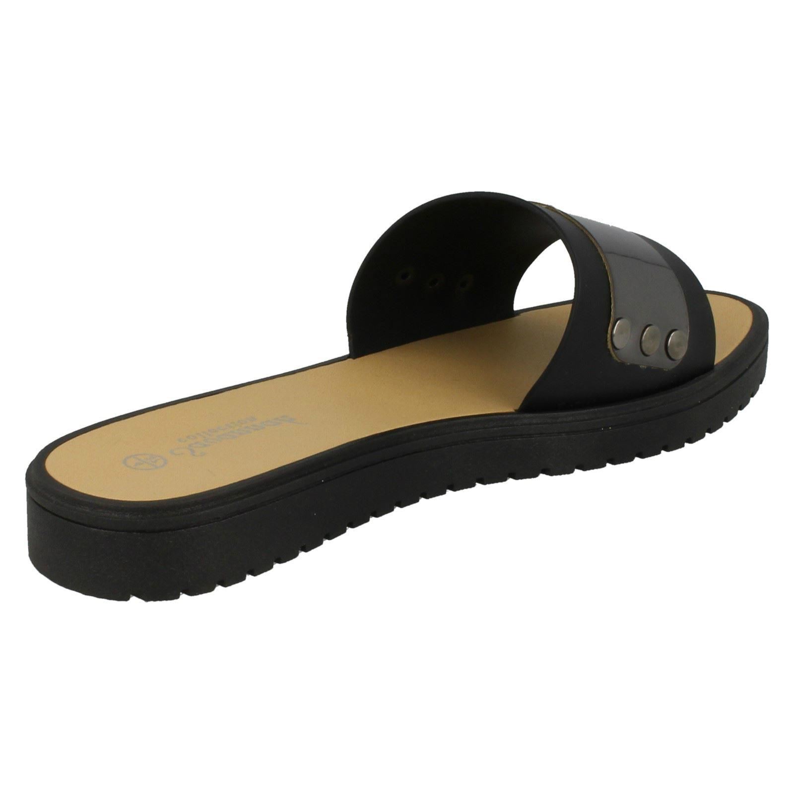 Savannah Damen flache Pantoletten mit Metalldetails - Bild 6 von 28