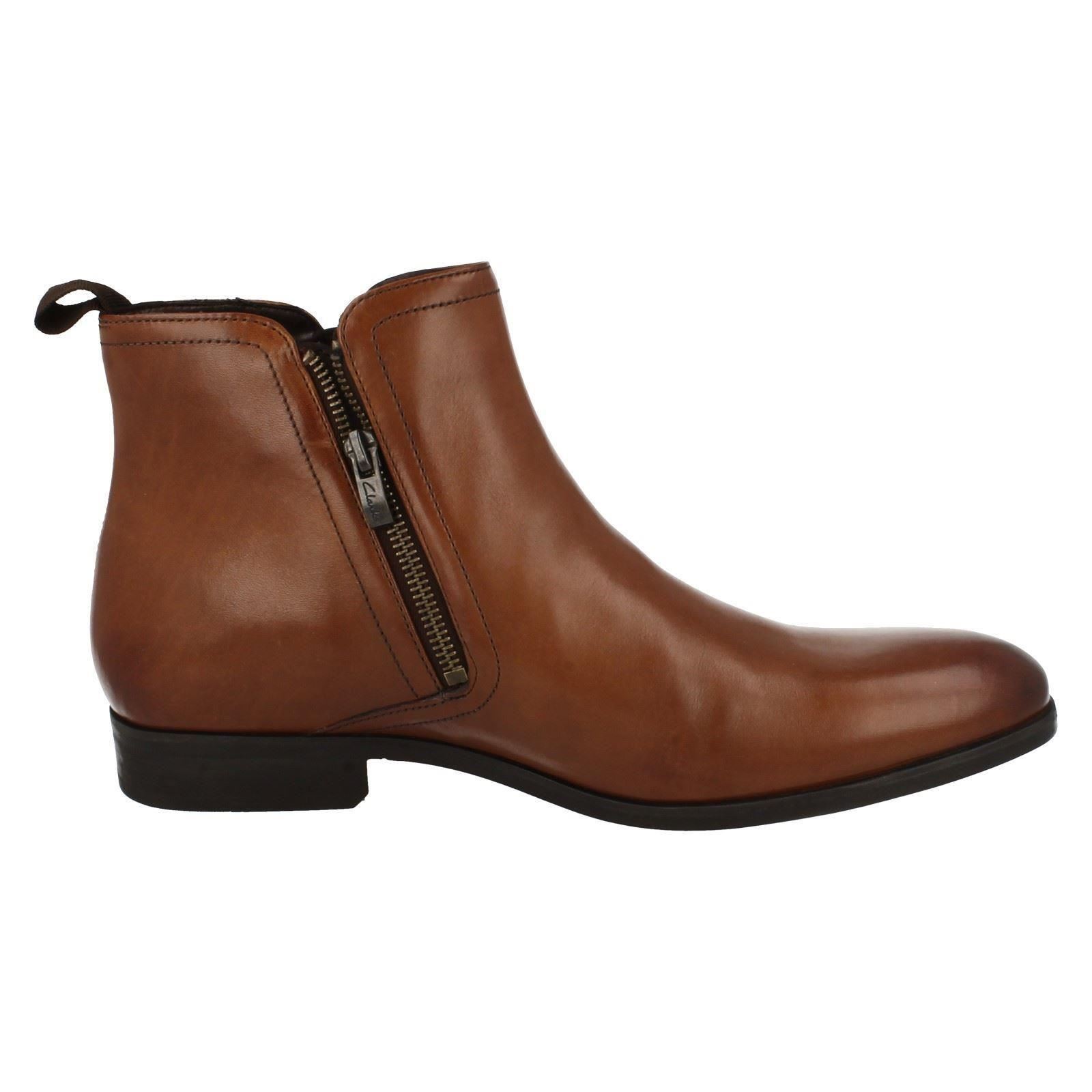 Mens Clarks Smart Zipped Ankle Boots Banfield Zip eBay