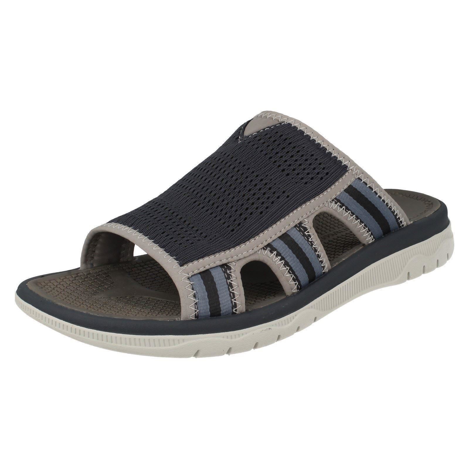 Mens Clarks Cloudstepper Slider Sandals Balta Ray
