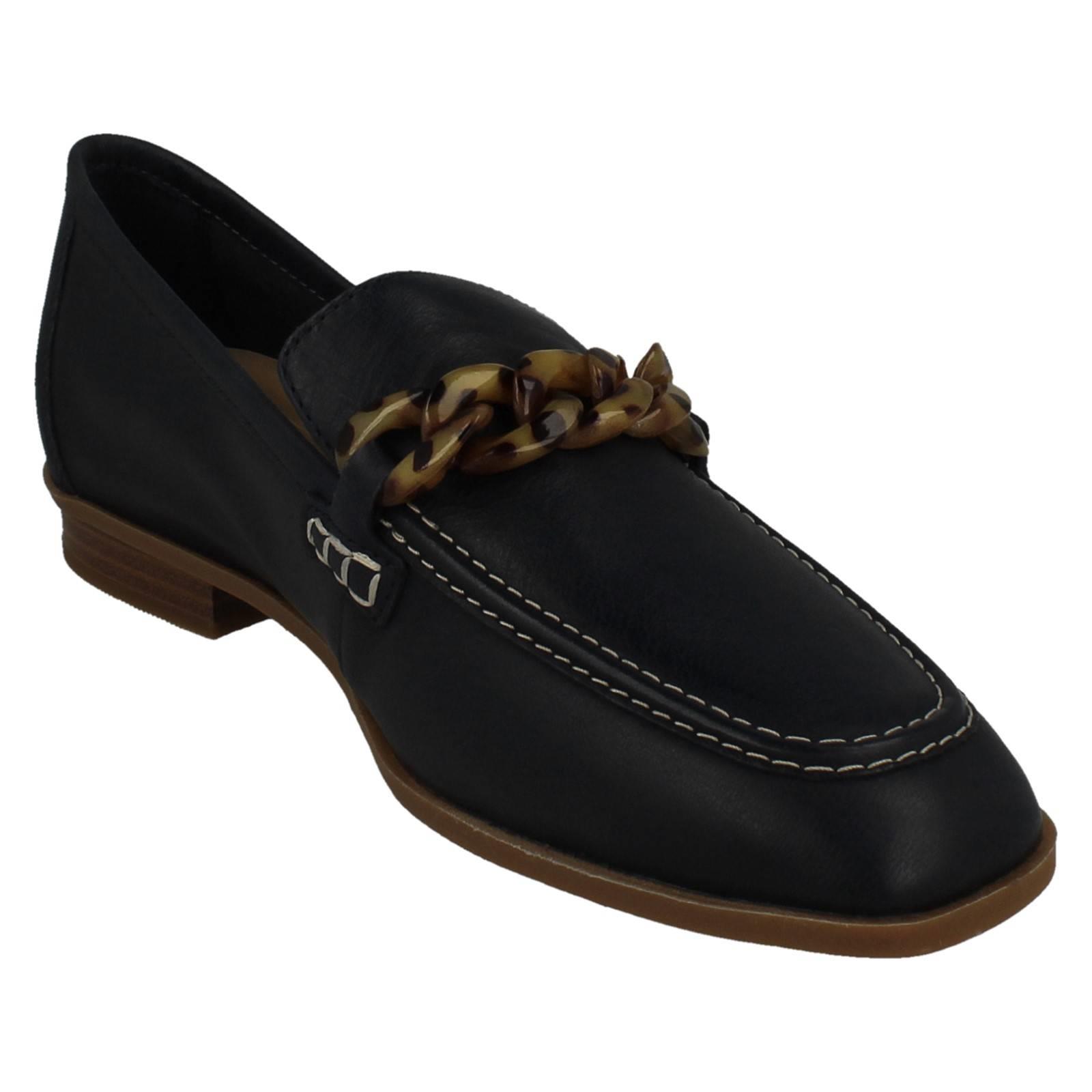 Mujer Clarks Cuero Suave Punta Cuadrada Mocasines Estilo Smart Zapatos: Sarafyna - Picture 26 of 55