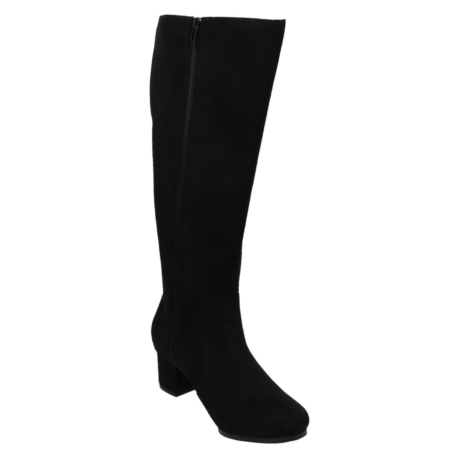 Ladies Spot On Extra Wide Fitting Knee High Boots - Picture 17 of 19