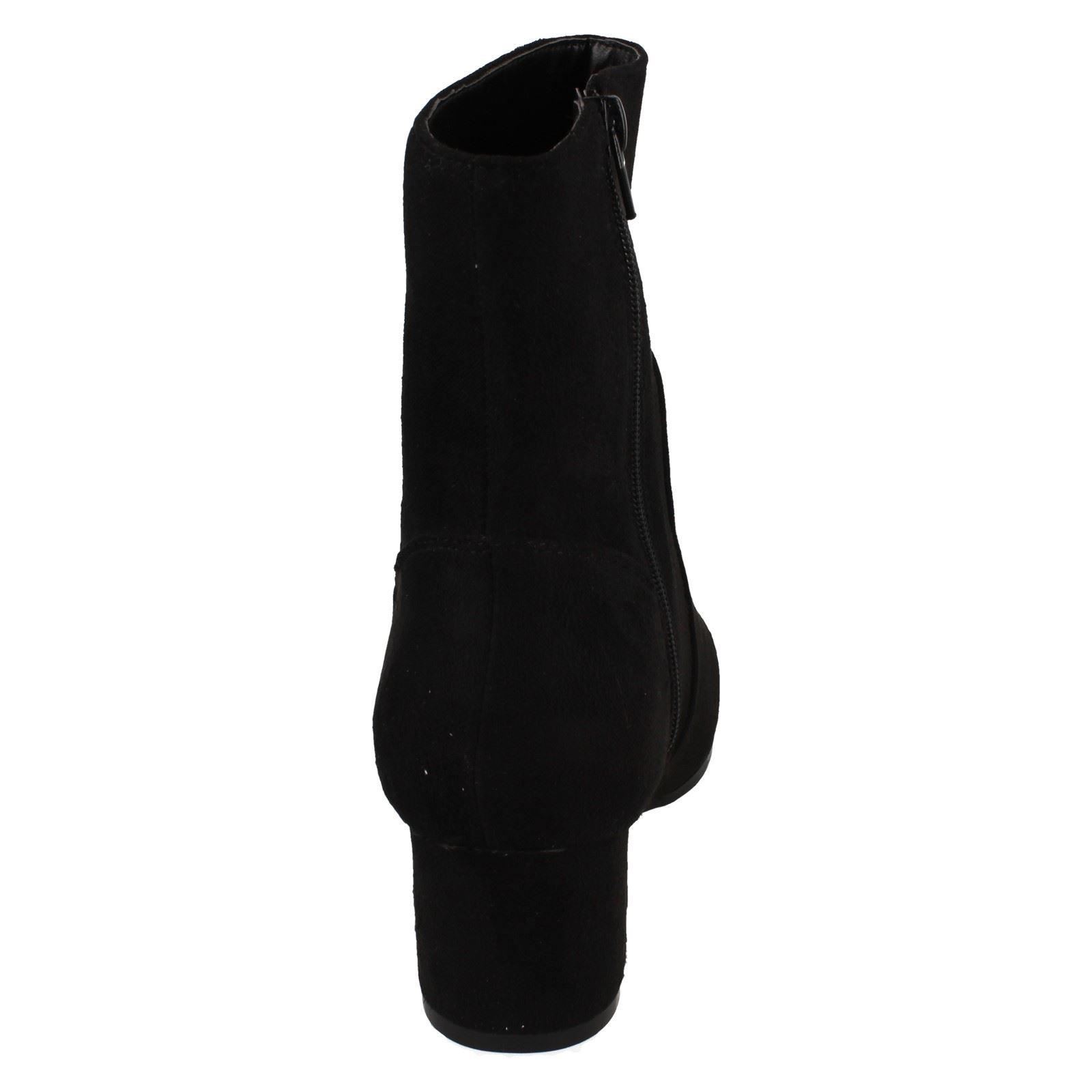Botas al tobillo sintéticas informales con cremallera para dama F5R1086 - Imagen 5 de 10