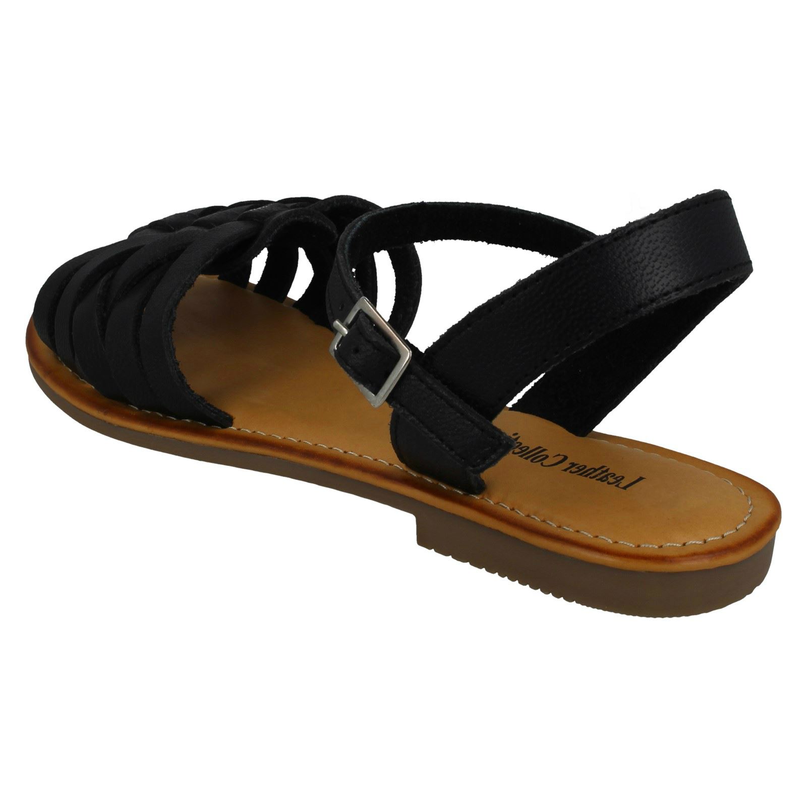 Ladies Leather Collection Casual Strappy Sandals F0R0200 - Picture 4 of 28