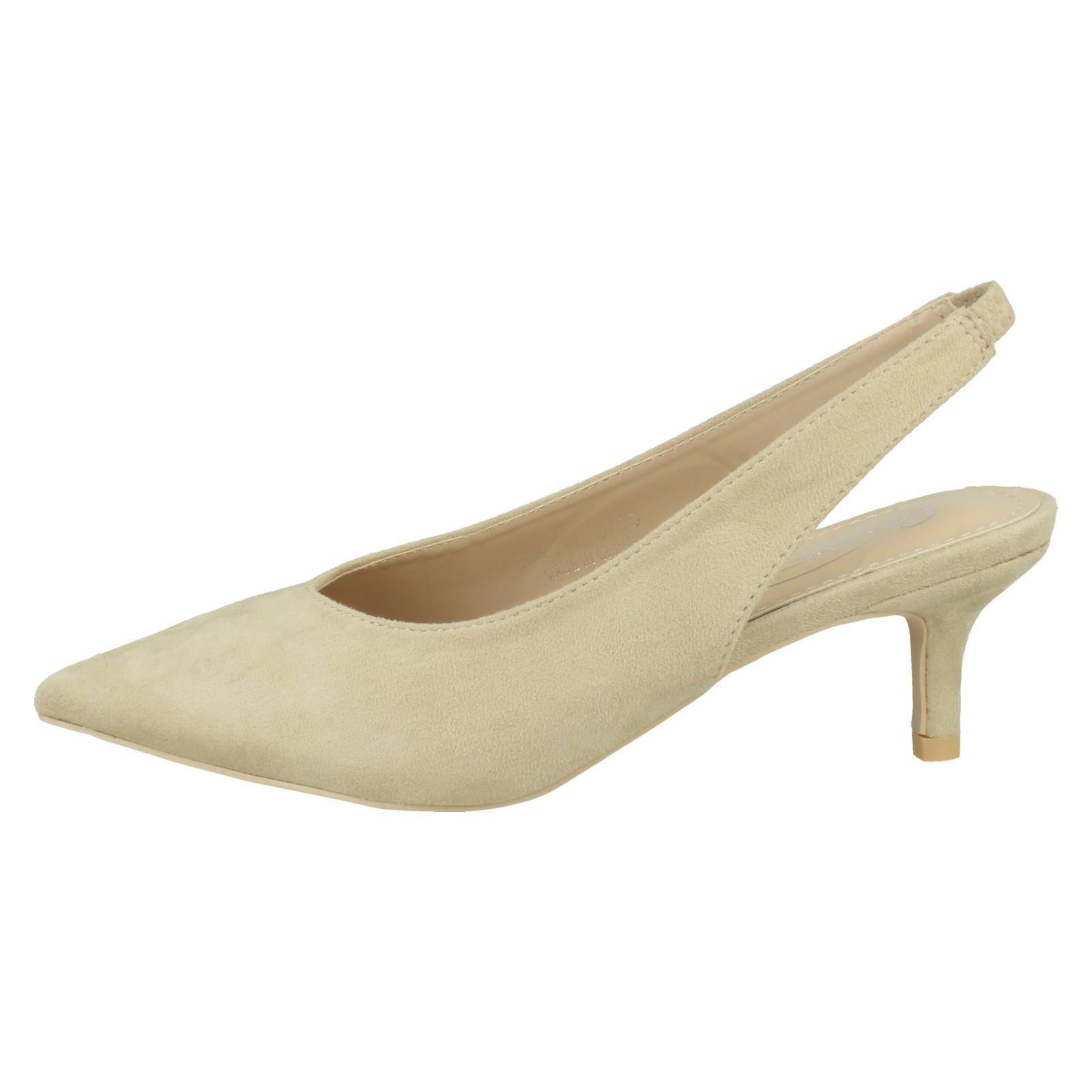 Ladies Spot On Stiletto Slingback Heels With Pointed Toe F9R0111 - Picture 21 of 28