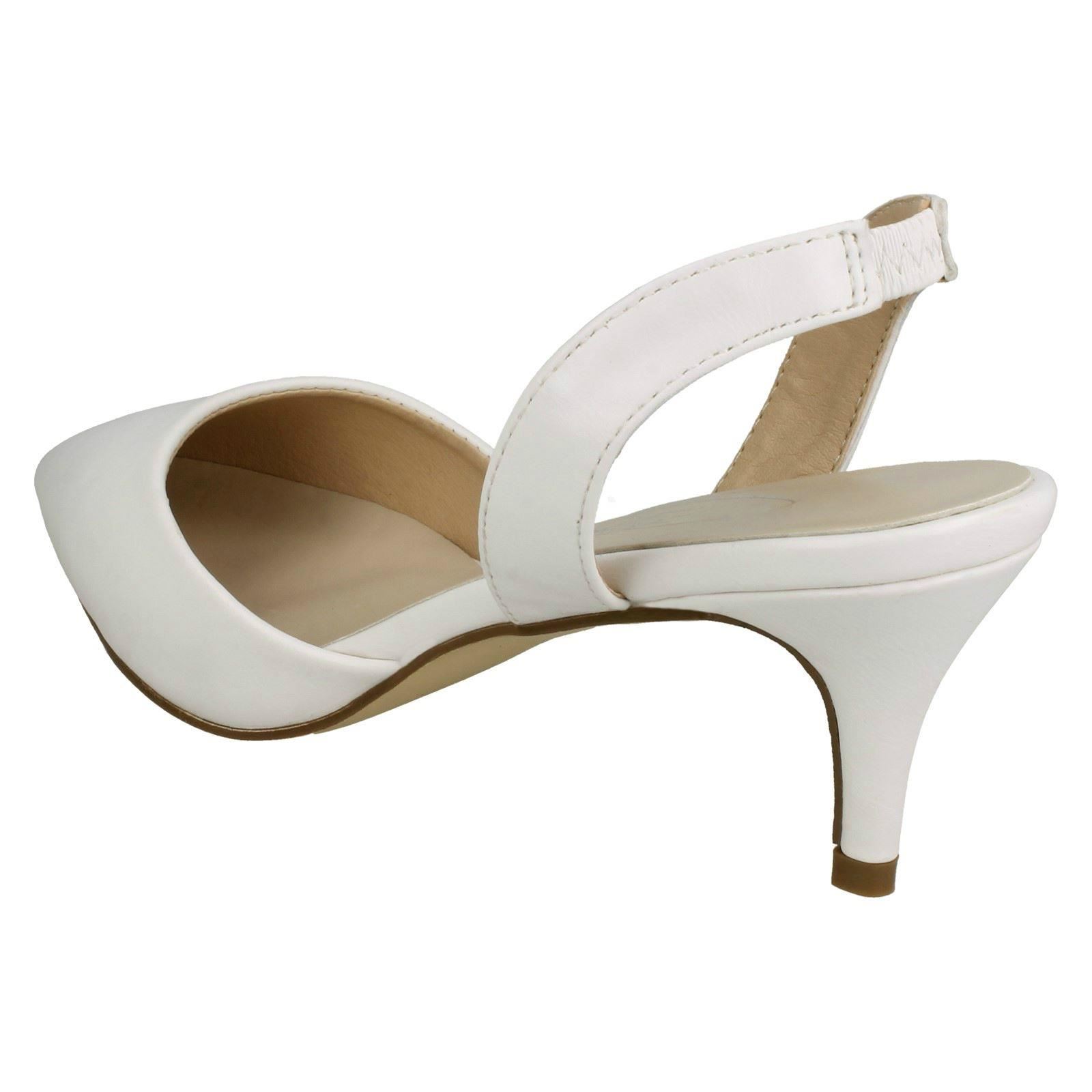 Ladies Spot On Slingback Shoes Heels *F9R0057* - Picture 67 of 73