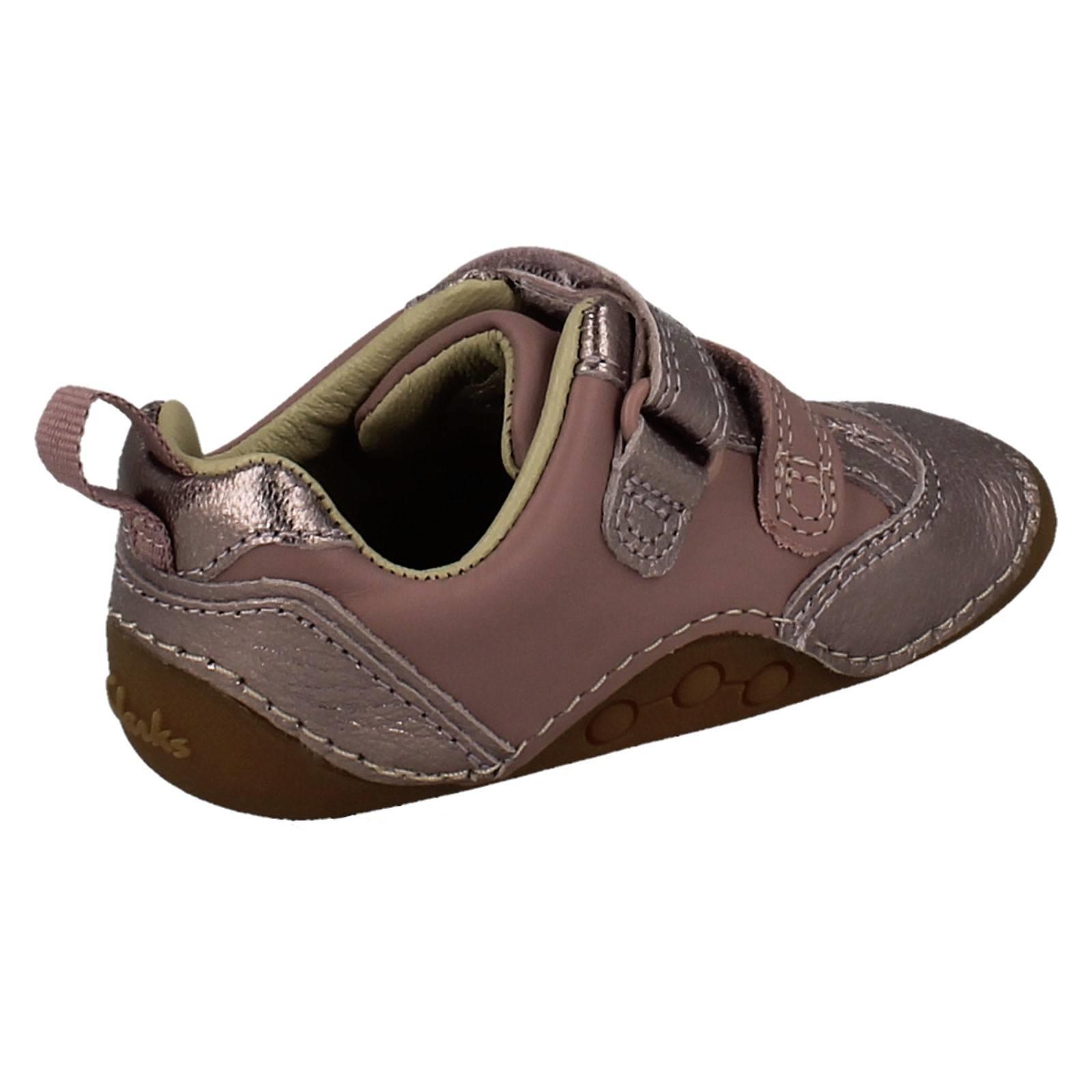 Childrens Clarks Casual Hook And Loop Strap Shoes 'Tiny Sky T' - Picture 33 of 45