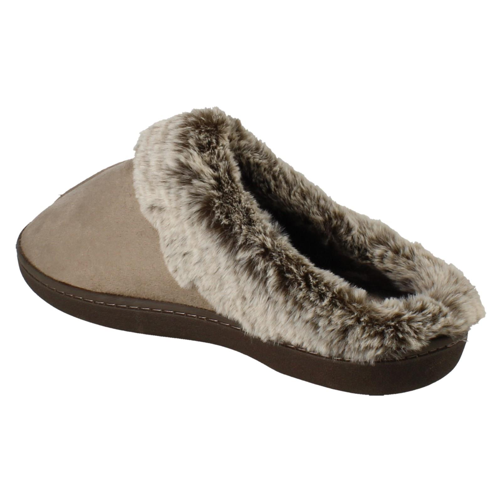 Laddies Padders Fur Lined Machine Washable Wide Fit Mule Slippers Florrie - Picture 13 of 19