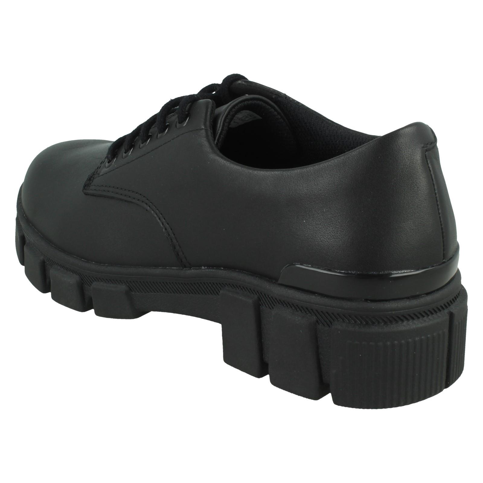 Senior Girls Clarks Leather Chunky Sole School Shoes Evyn Lace Y - Picture 4 of 19