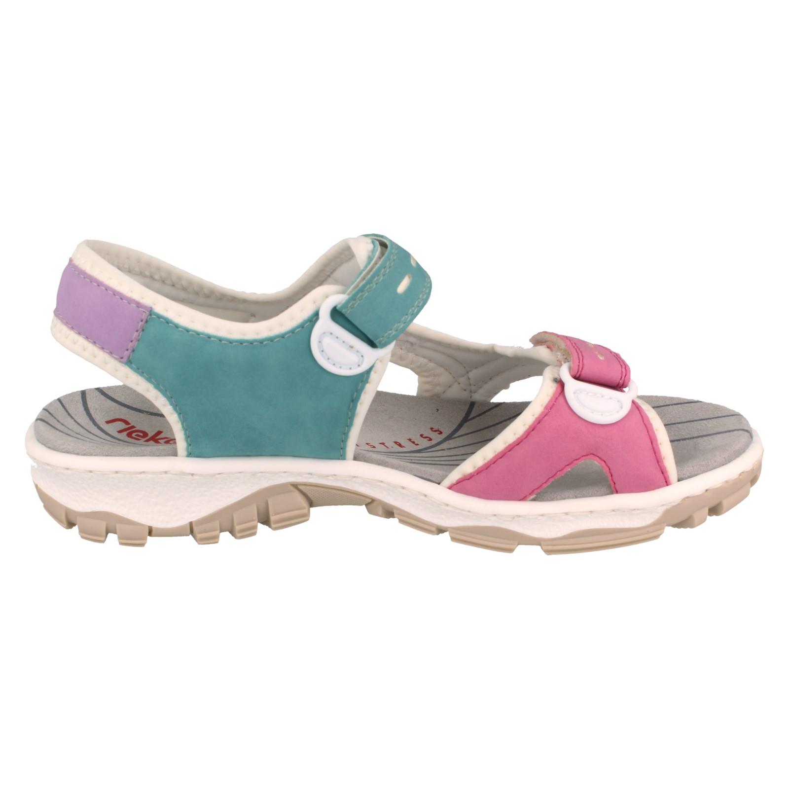 Sandalias de verano Rieker sintéticas antiestrés estilo deportivo para dama 68866 - Imagen 45 de 46