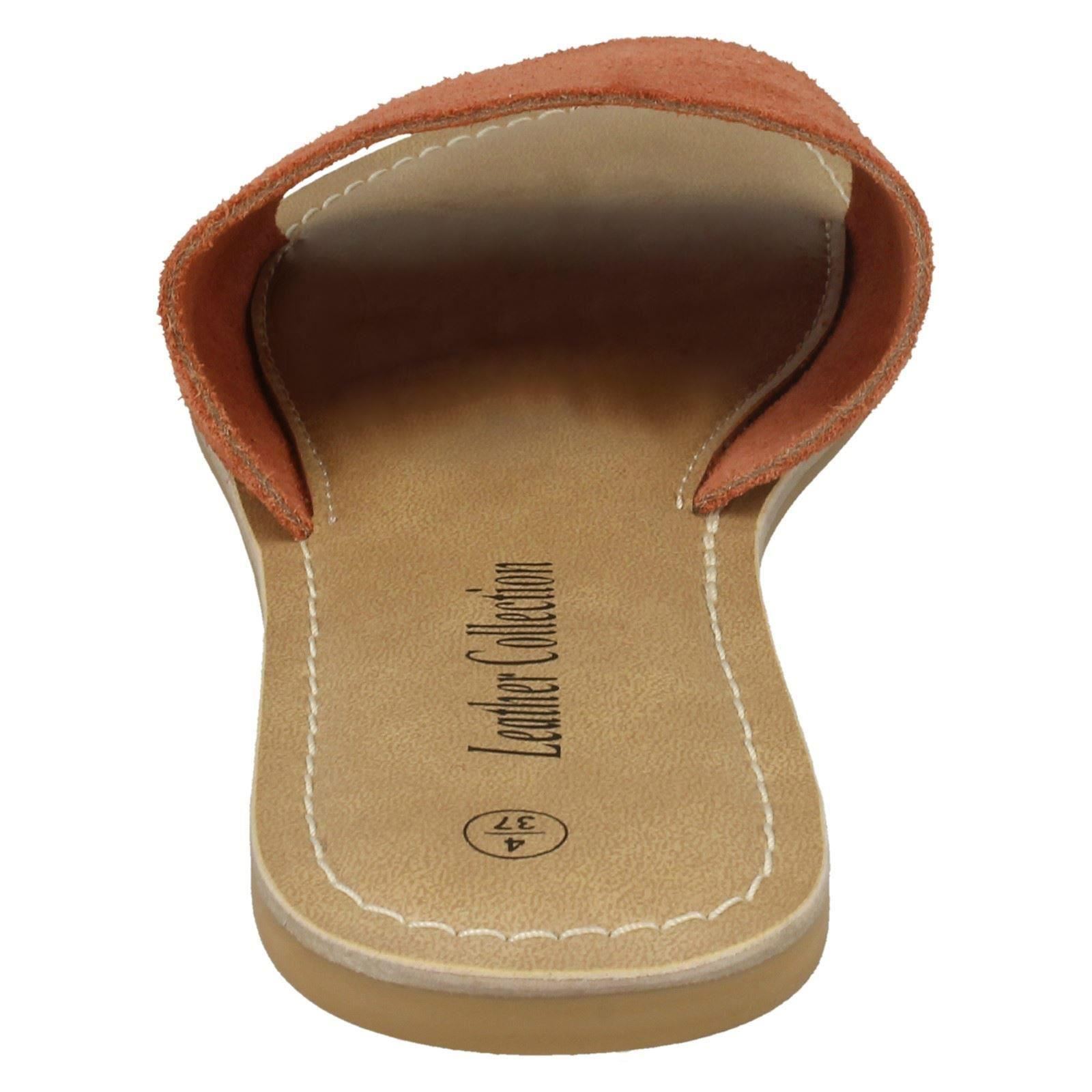 Ladies Leather Collection Suede Mule Sandals - Picture 23 of 55