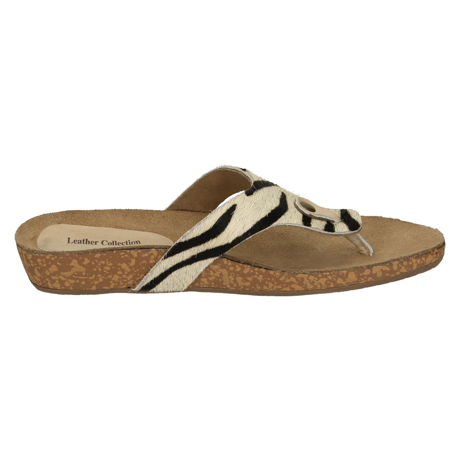 Ladies Leather Collection Casual Toe - Post Sandals - Picture 7 of 37
