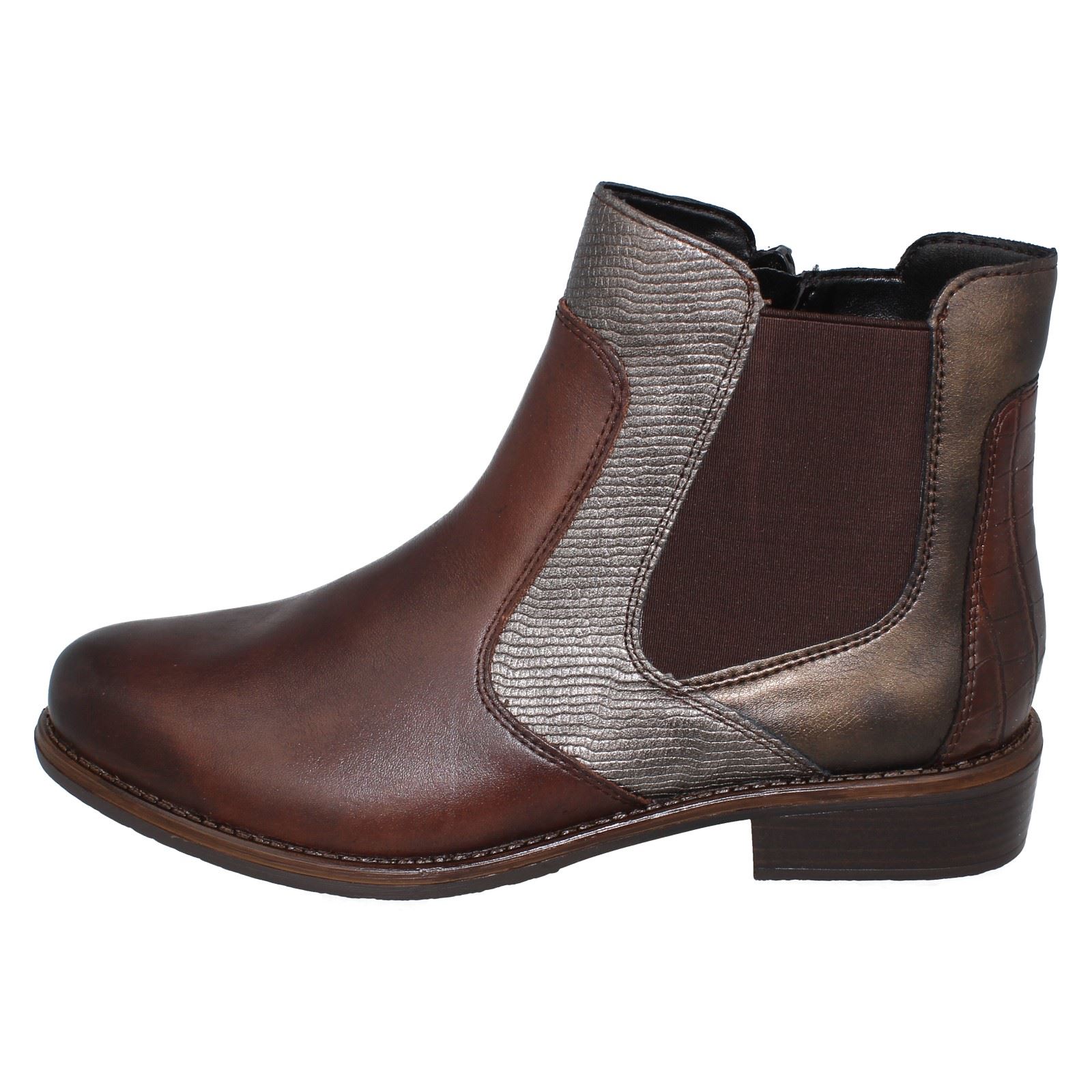 Stivali Chelsea Donna Remonte Tacco Basso Elasticizzati Casual D0F70 - Foto 10 di 10