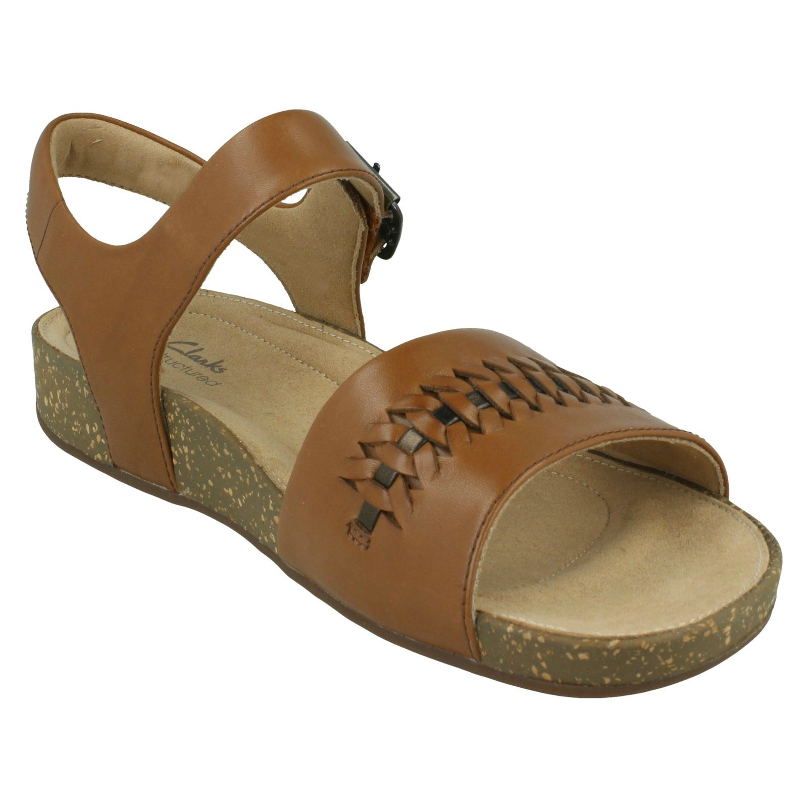 Clarks Ladies Buckle Detailed Strap Sandal - Un Perri Way | eBay