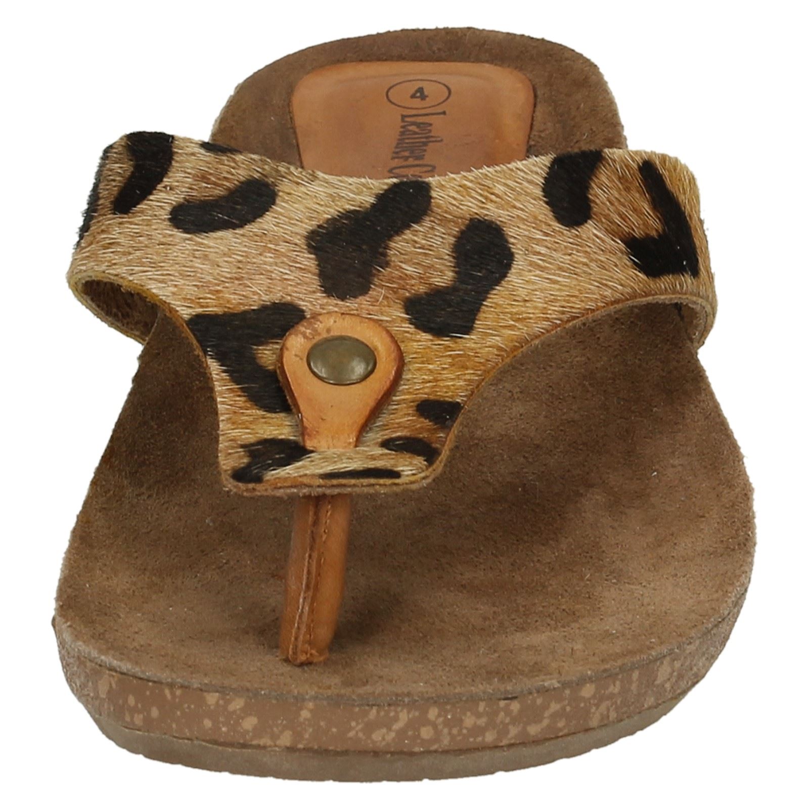 Ladies Leather Collection Casual Toe - Post Sandals - Picture 27 of 37