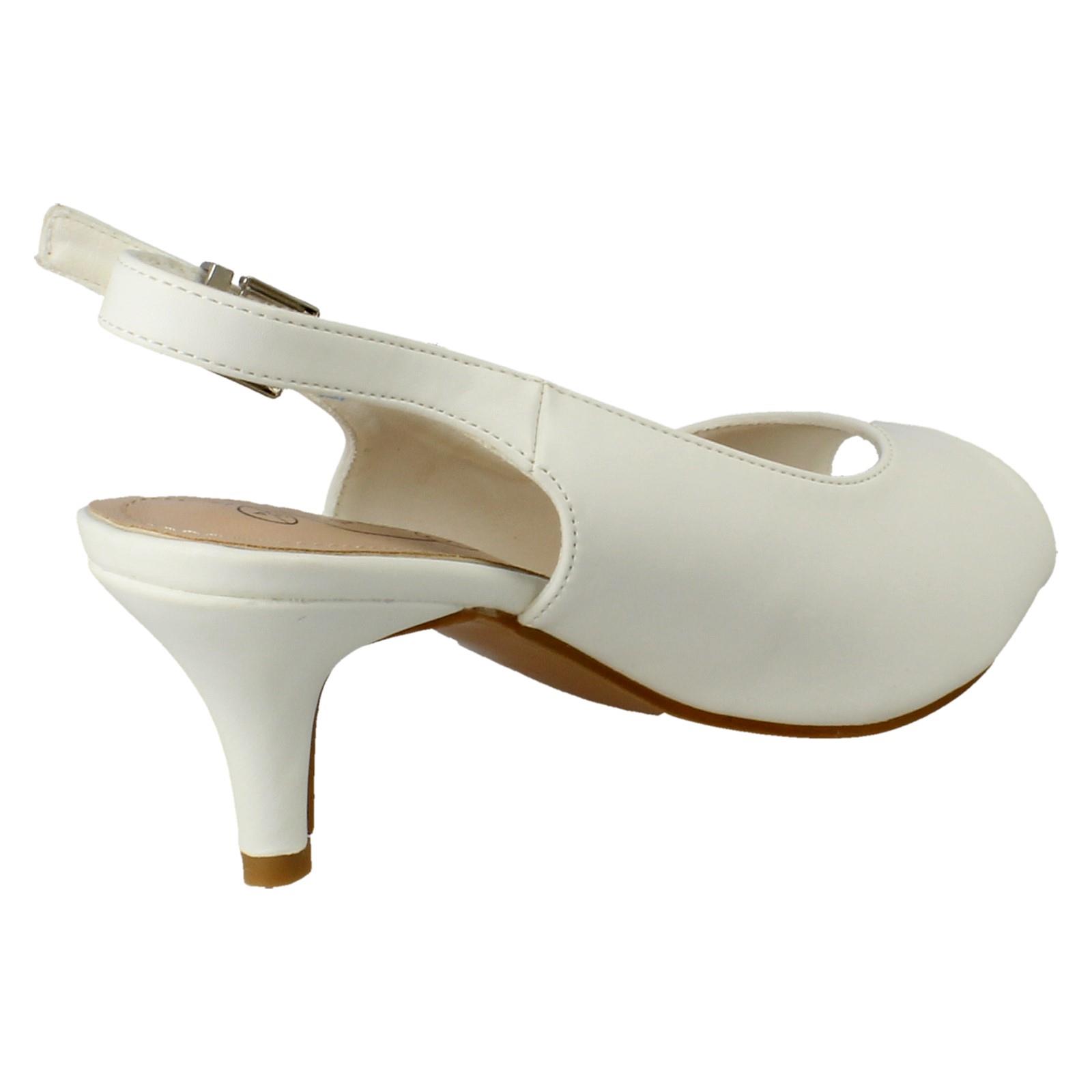 Sandalias De Dama Spot On Peep Toe Con Hebilla De Ajuste Amplio - F1R2045 - Imagen 69 de 73