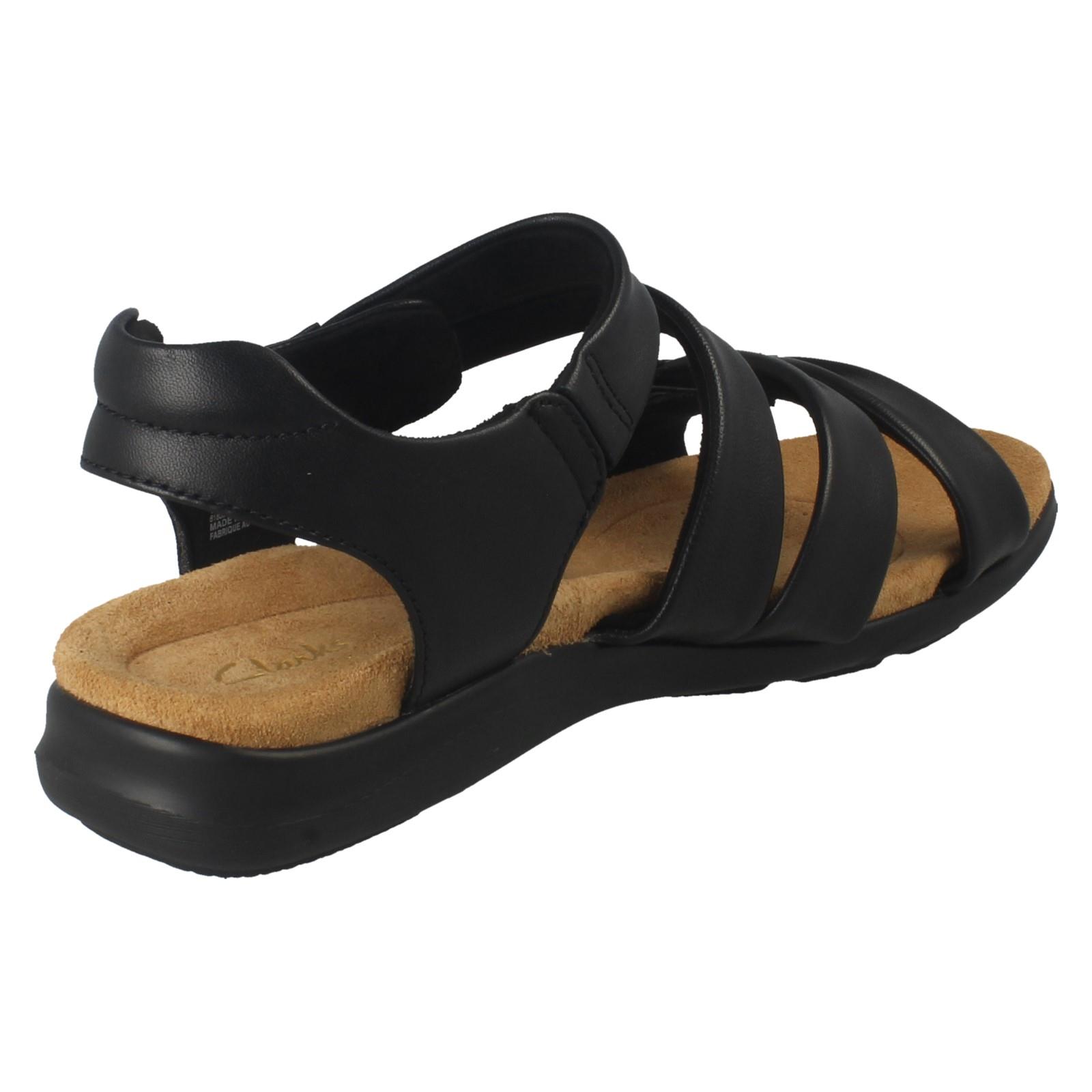 Damen Clarks Leder Klettverschluss Doppelriemen breite Sommer Sandalen "Kitly Ave" - Bild 6 von 19