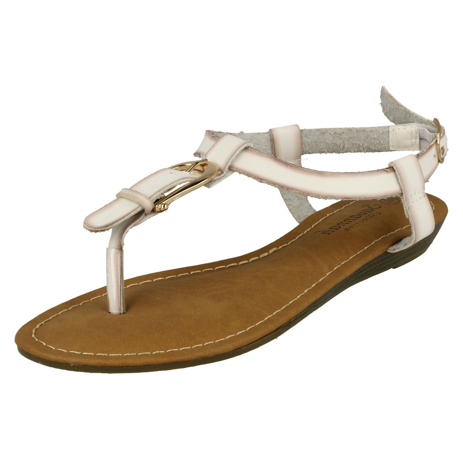 Ladies Savannah Wedge Toe Post 'Sandals' - Picture 20 of 28