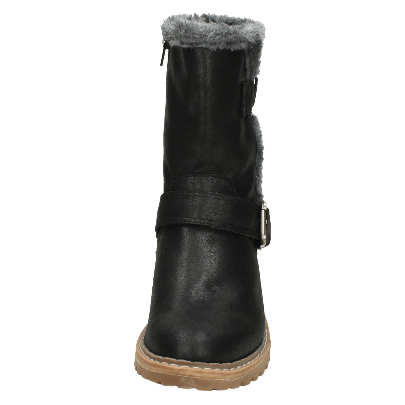 Botas informales de pantorrilla con ribete de piel con los pies en la tierra para dama F5R0866 - Imagen 9 de 19