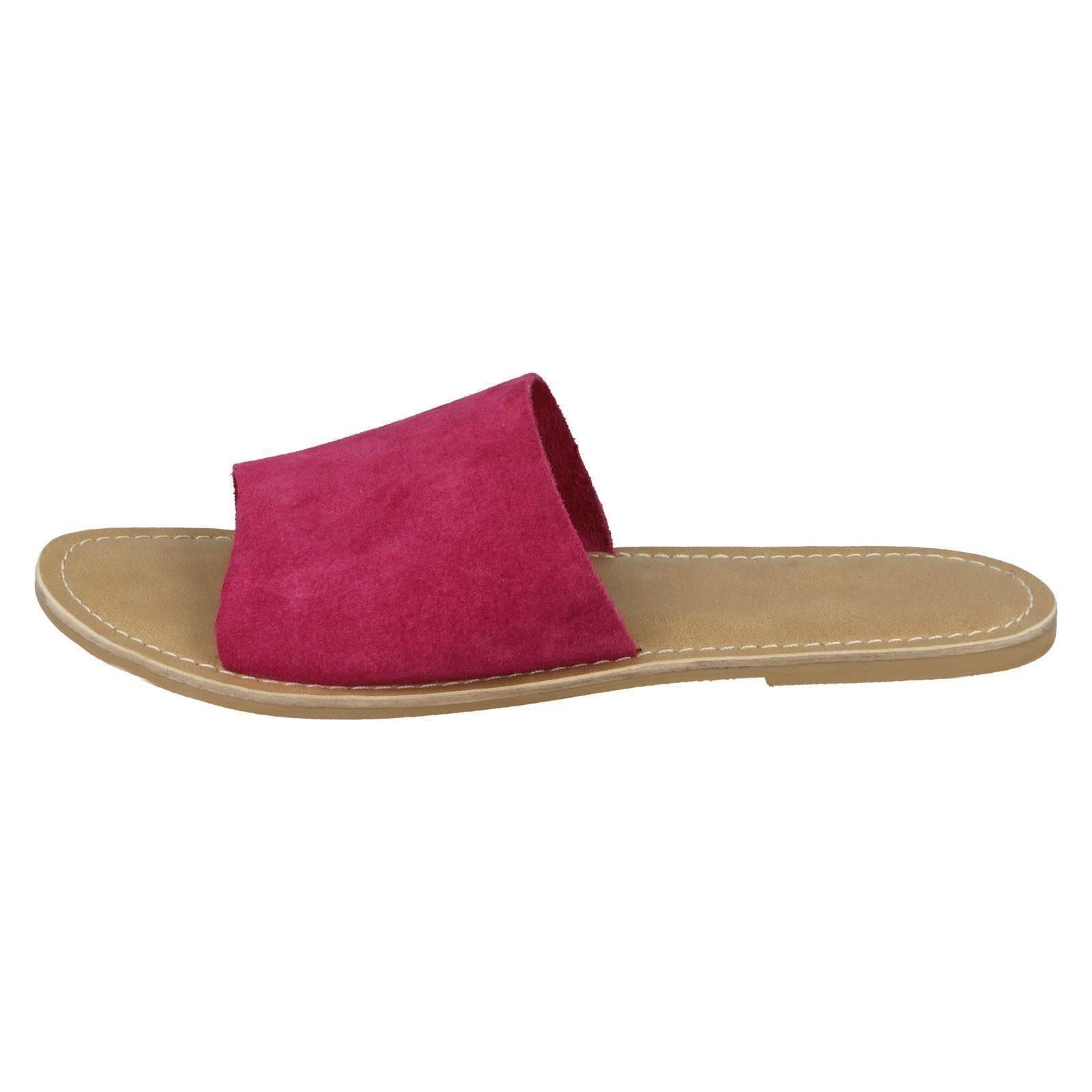 Ladies Leather Collection Suede Mule Sandals - Picture 30 of 55