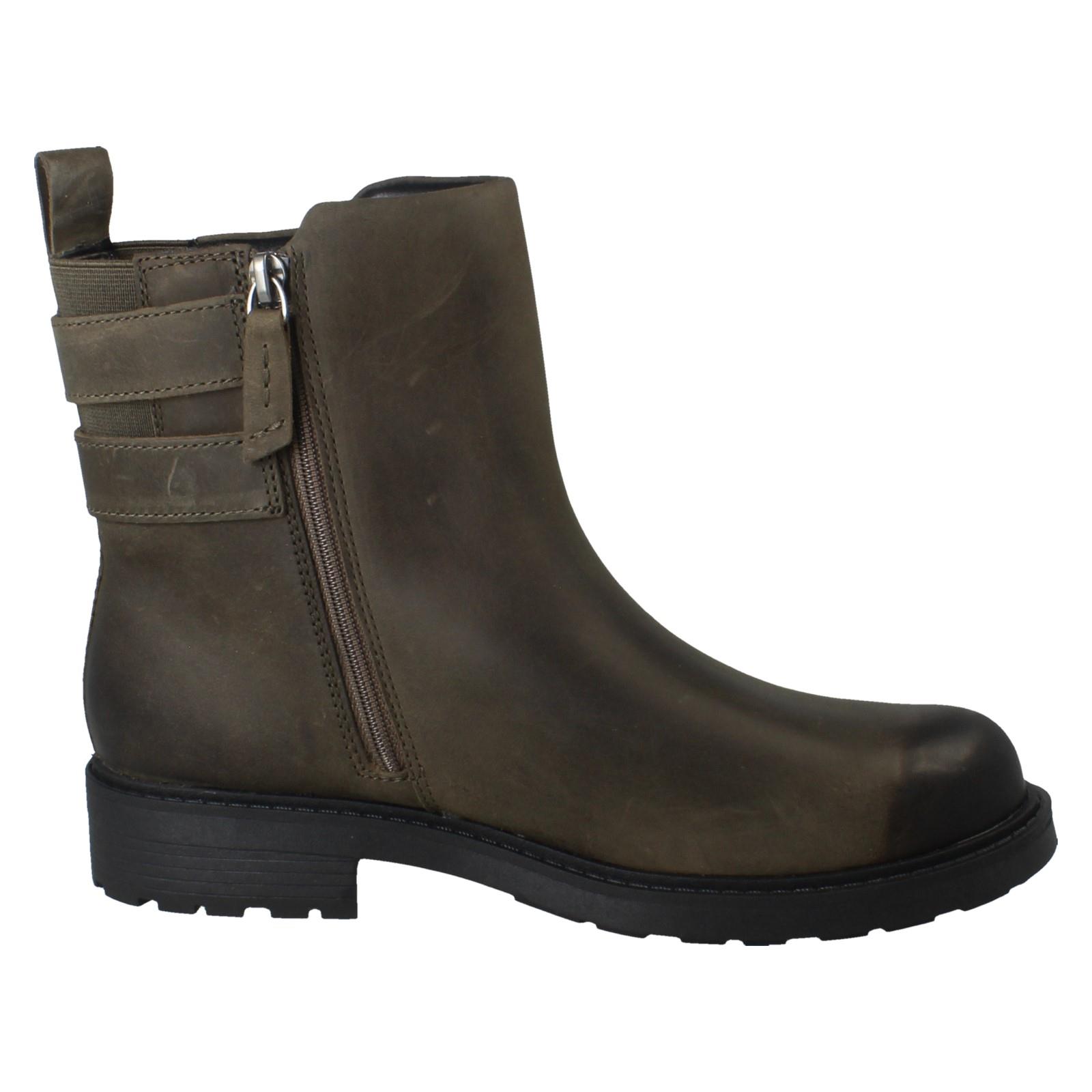 Mujer Clarks Hebilla Detallado con Cremallera Botines de Piel Orinoco2 Bay" - Imagen 16 de 19