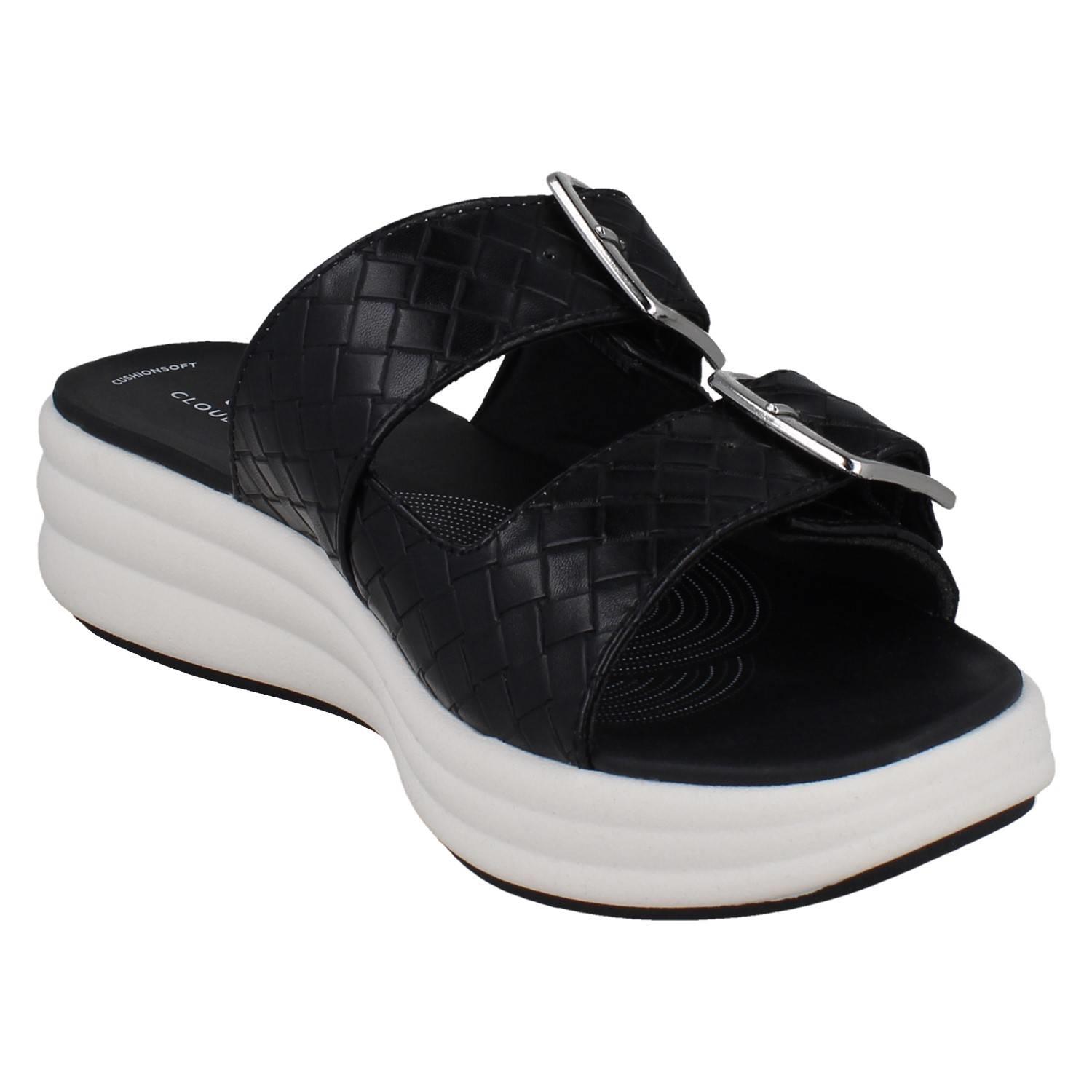 Mujer Clarks Cloudsteppers Sintético Tejido Hebilla Sandalias: Drift Hebilla - Imagen 8 de 19