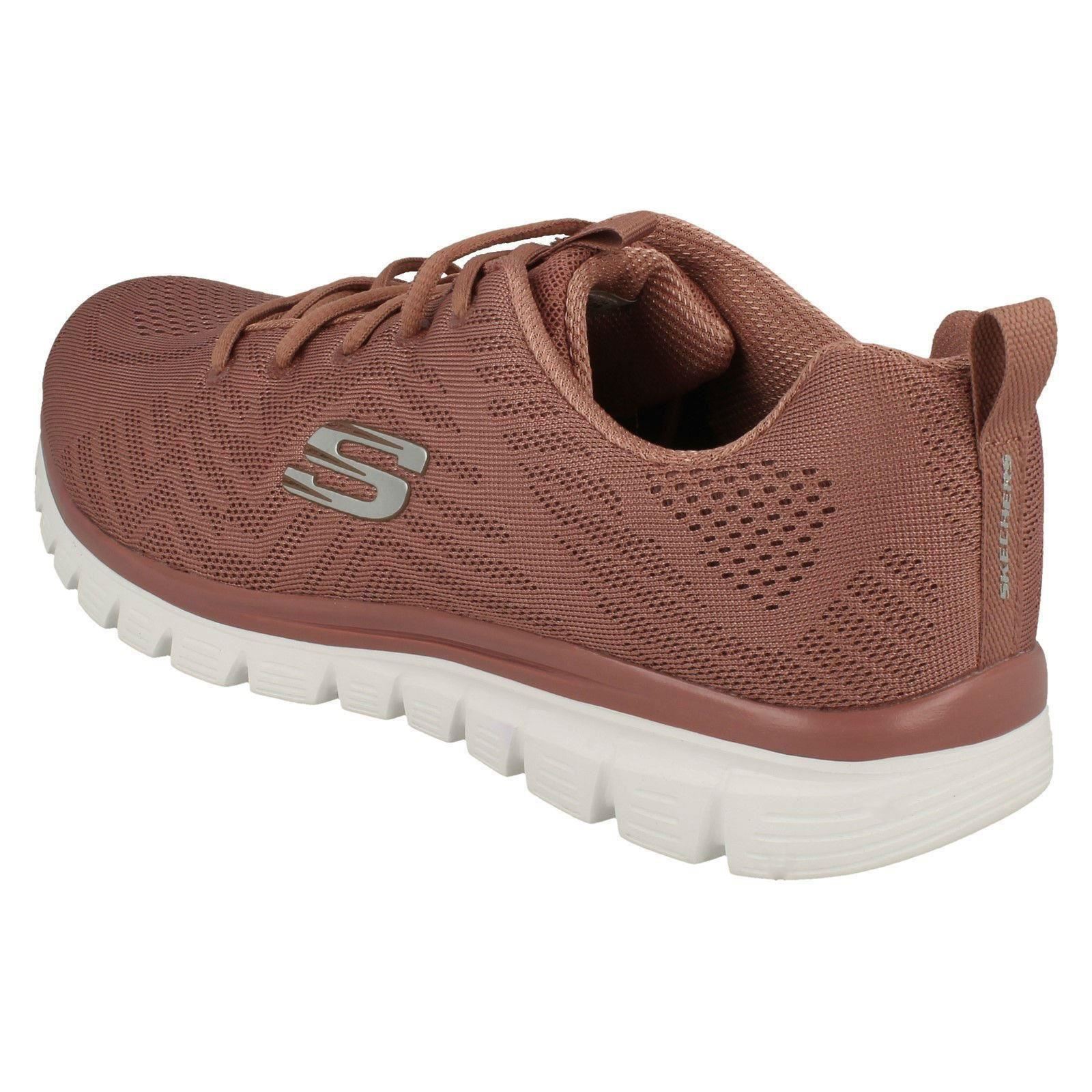 color Las de Everyday conectan Lace señoras Textile Trainers rosa Skechers Up malva Casual se FCFPqg