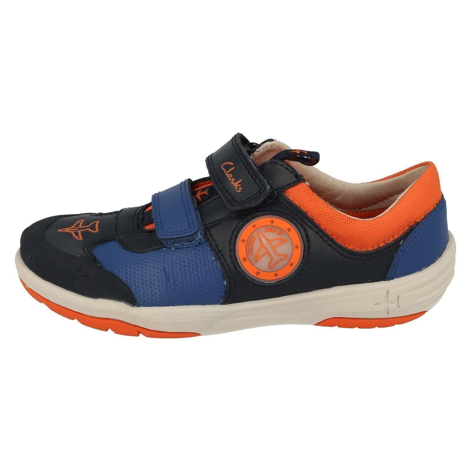 textil Hook cuero Light Navy Casual Jetsky Calzado Chicos Combi azul de Clarks Up Loop Buzz q0a4TSwZ
