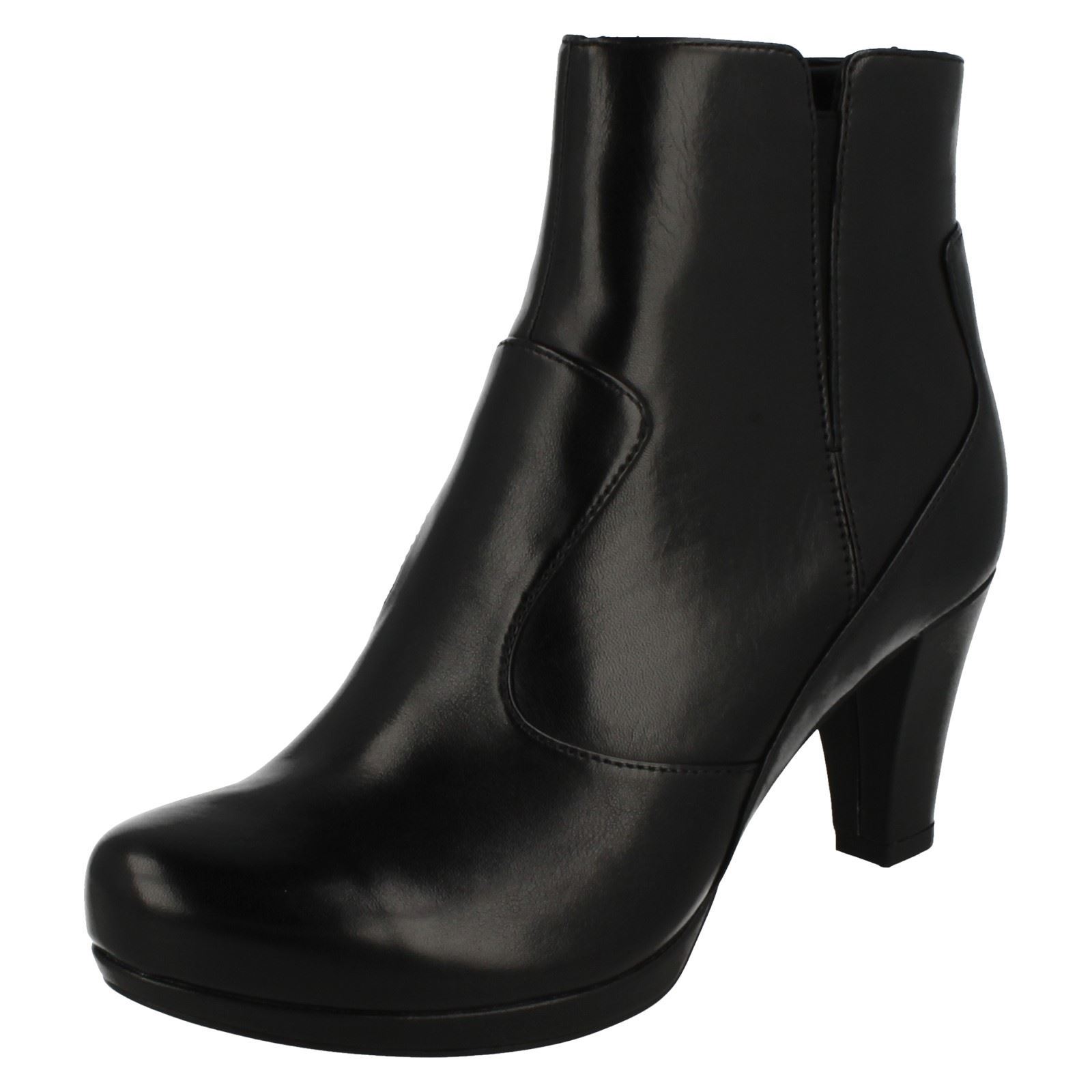 Negro 'Zen' Clarks para de Botines Clarks mujer tacón zS8wx8Pqv