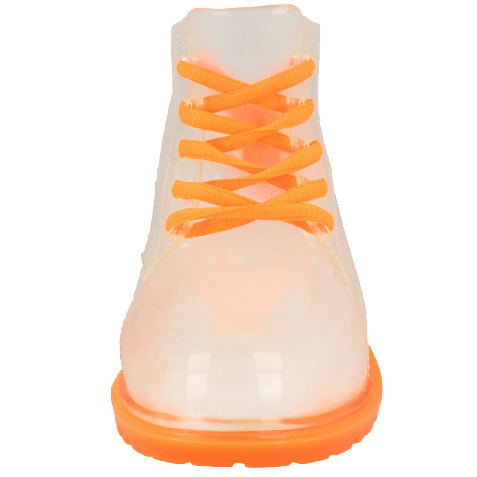 Girls Spot On Lace Up Jelly Look Wellington Boot - Picture 23 of 46