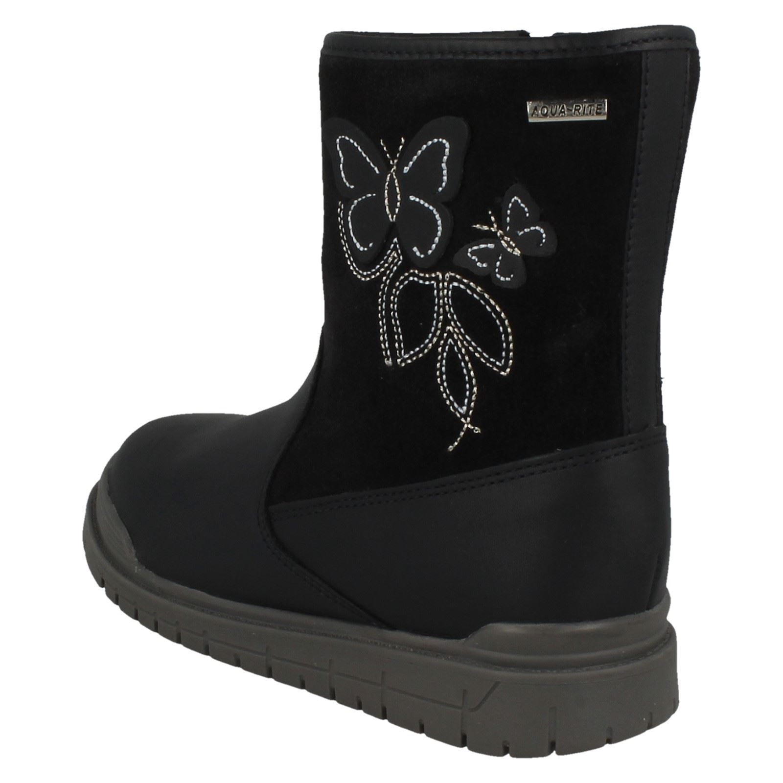 Girls Startrite Aqua-Rite Zip-Up Butterfly Boots Tidal Wyprodukowano w Japonii tanio