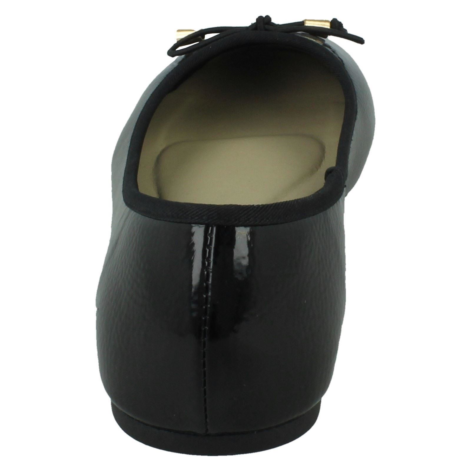 Ladies Spot On Bow Trim Ballerina Shoes - Picture 5 of 37